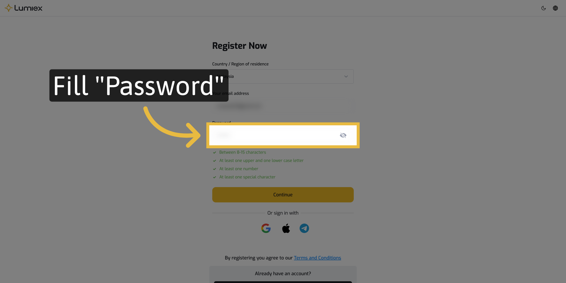 Enter Your Password