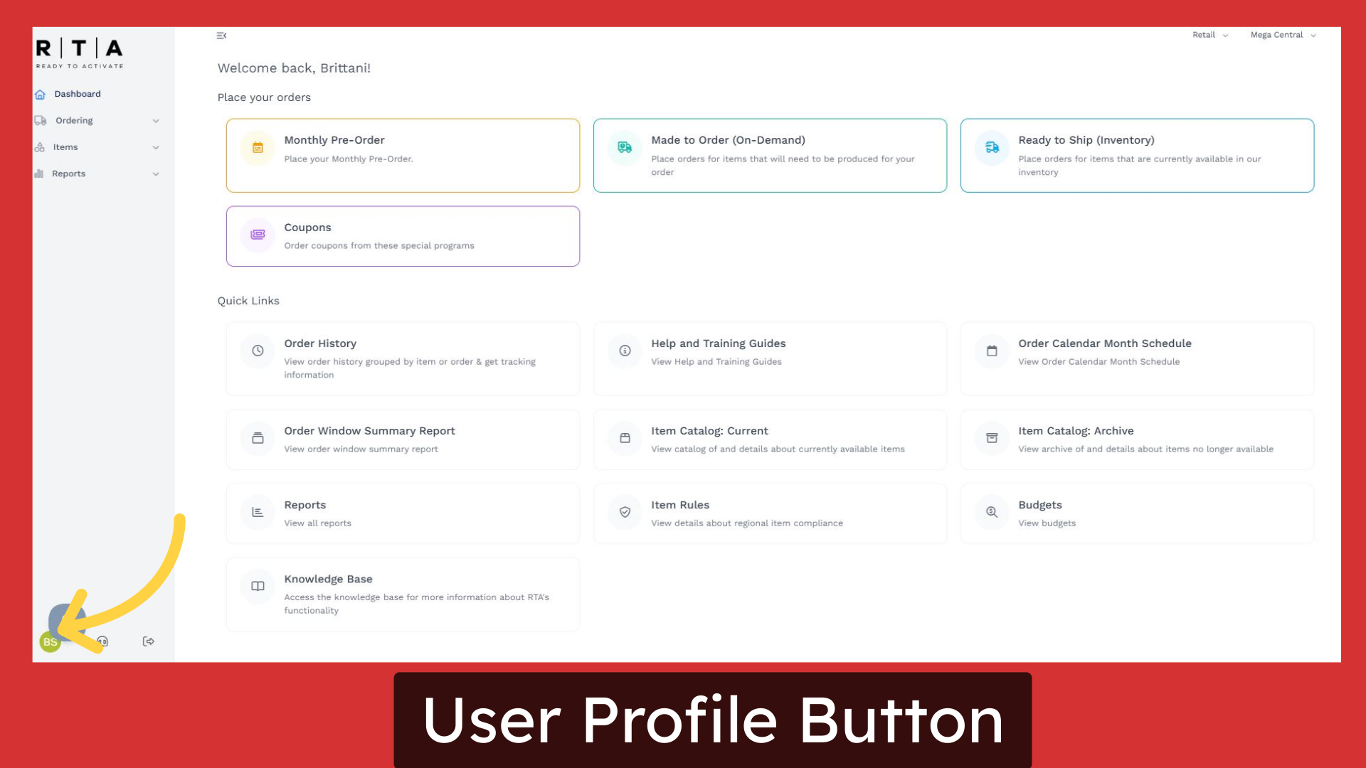 User Profile Button