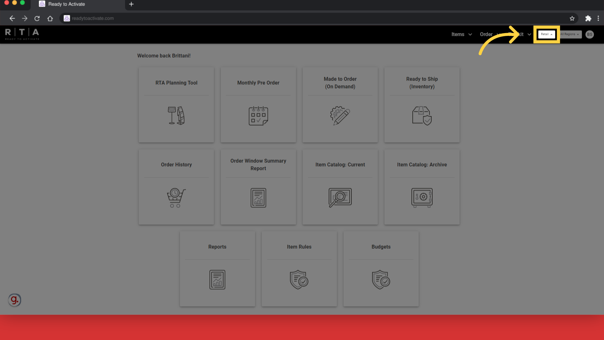 Click 'Retail' or 'On-Premise' for the Channel