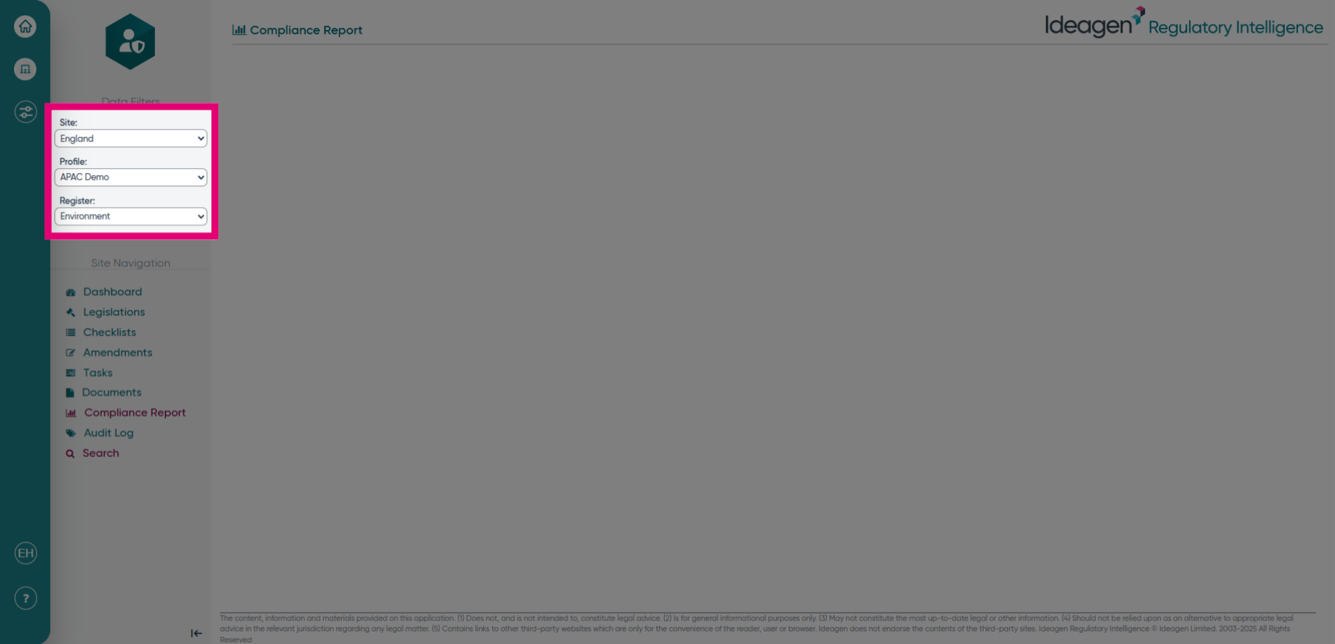 Select the Site/Profile and Register