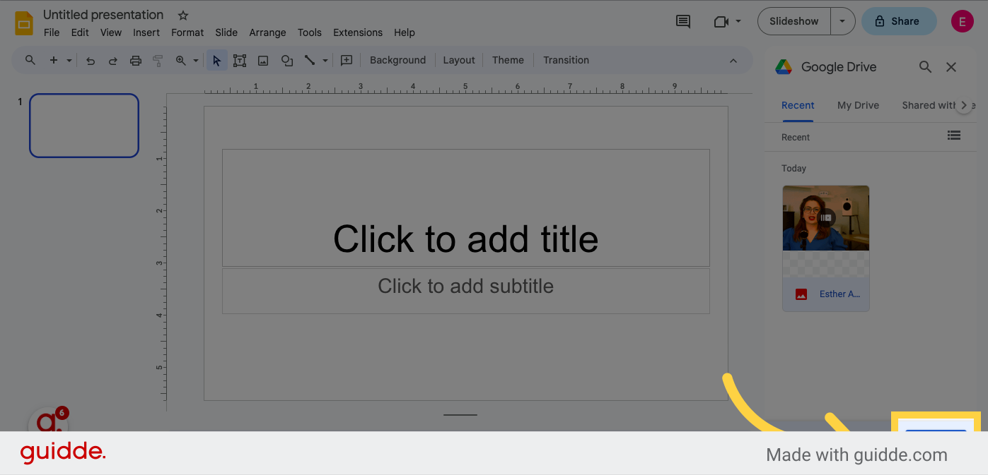 How to add a gif to Slides 