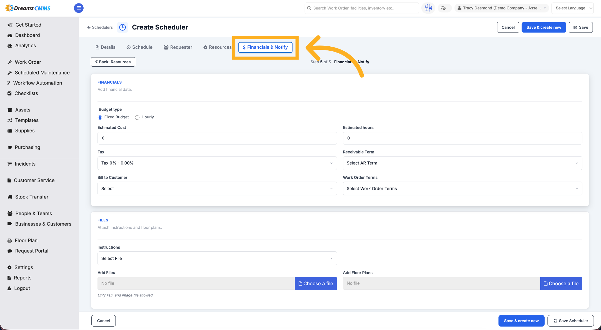 Access Financials and Notifications