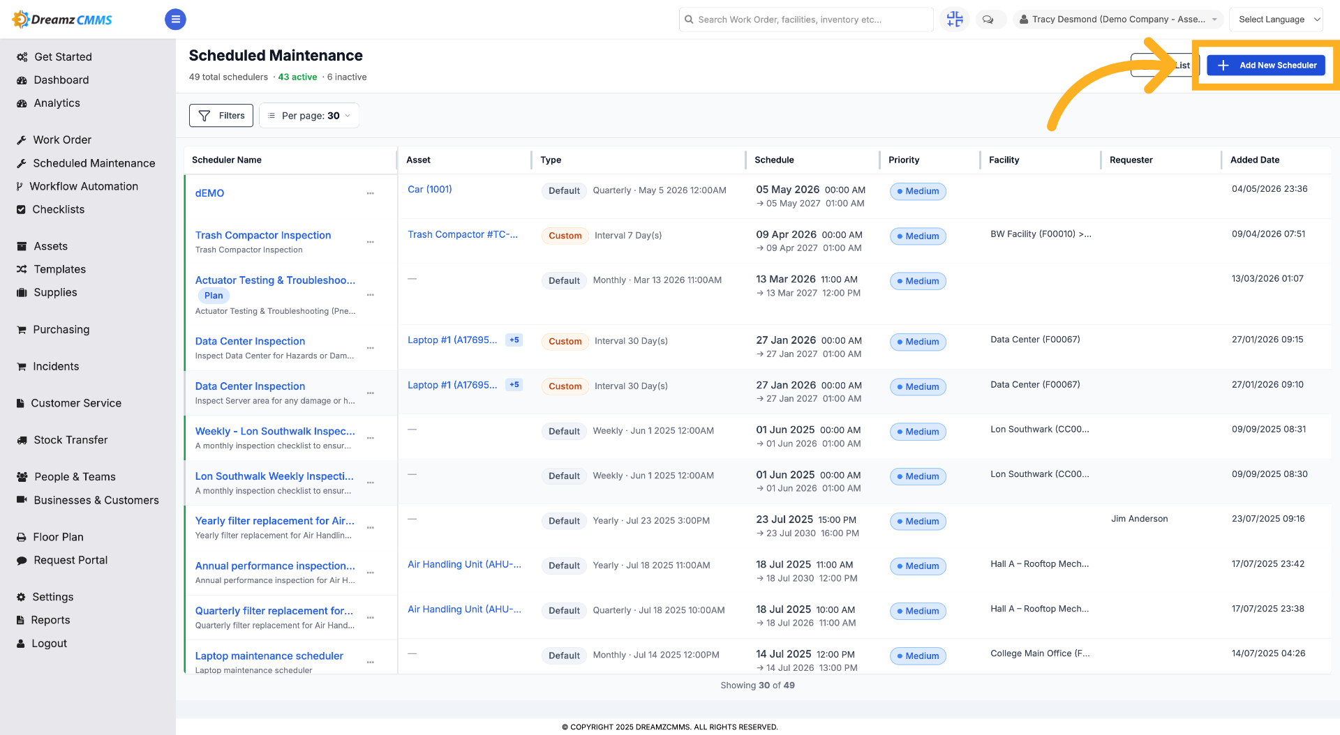 Add New Scheduler