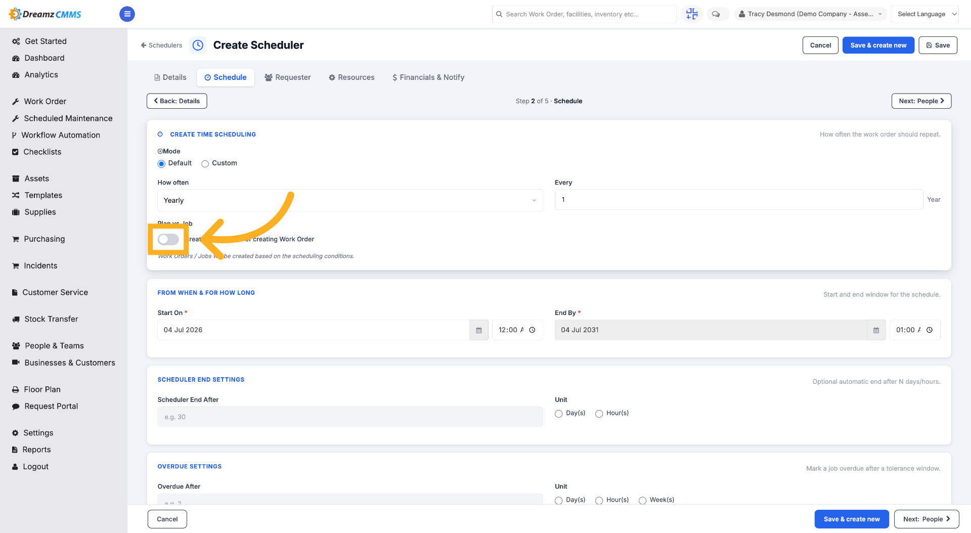 Toggle Scheduler Plan Activation