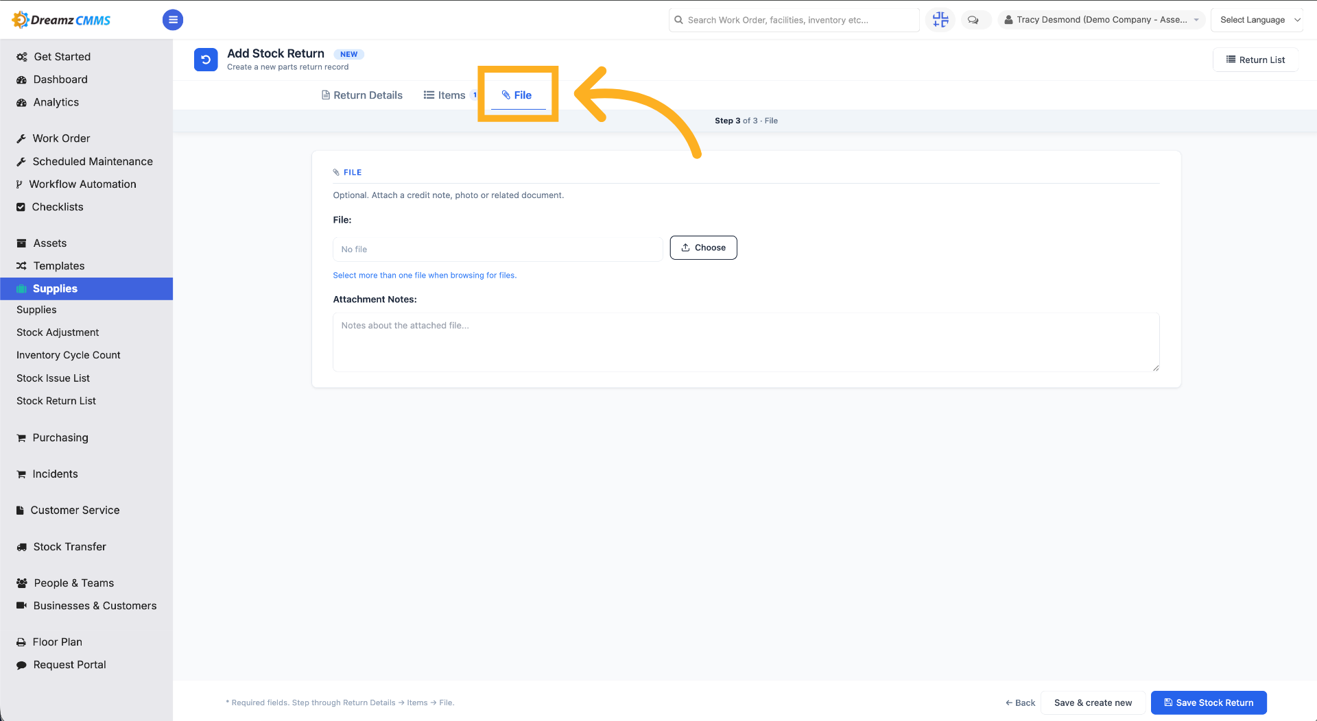 Open File Menu