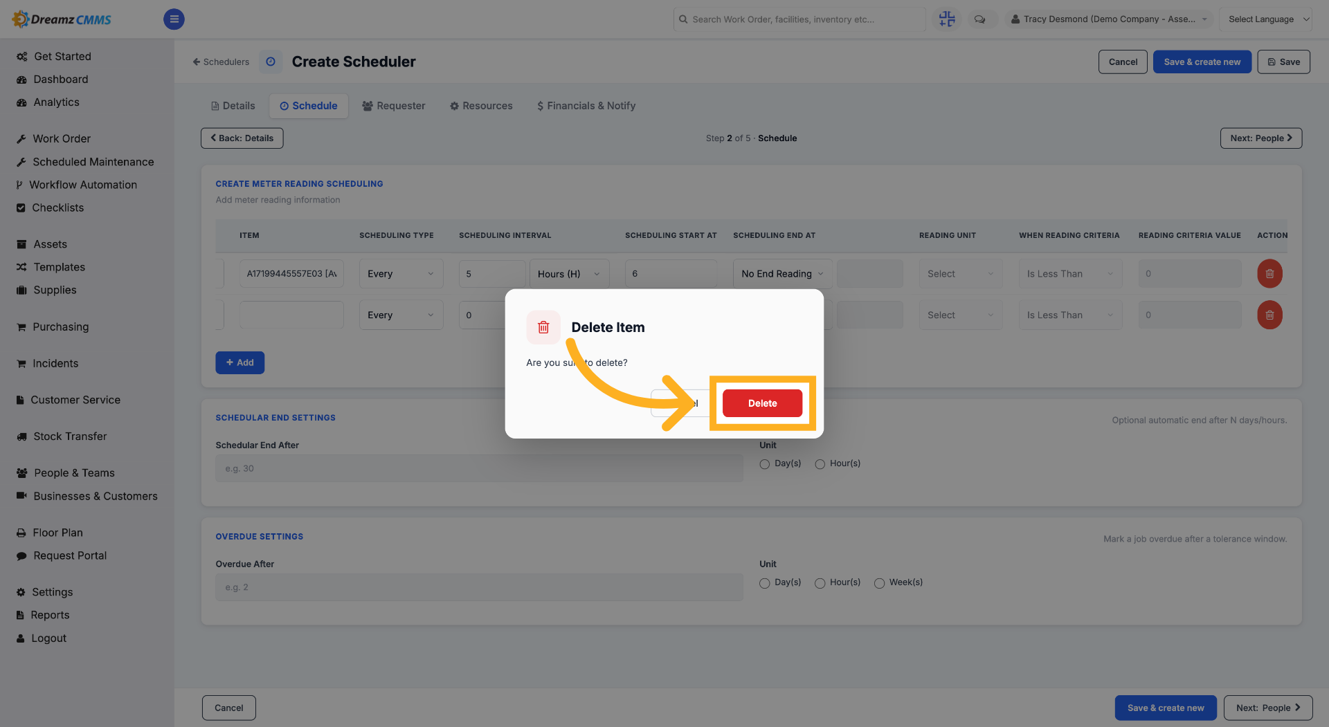 Delete Scheduler Entry