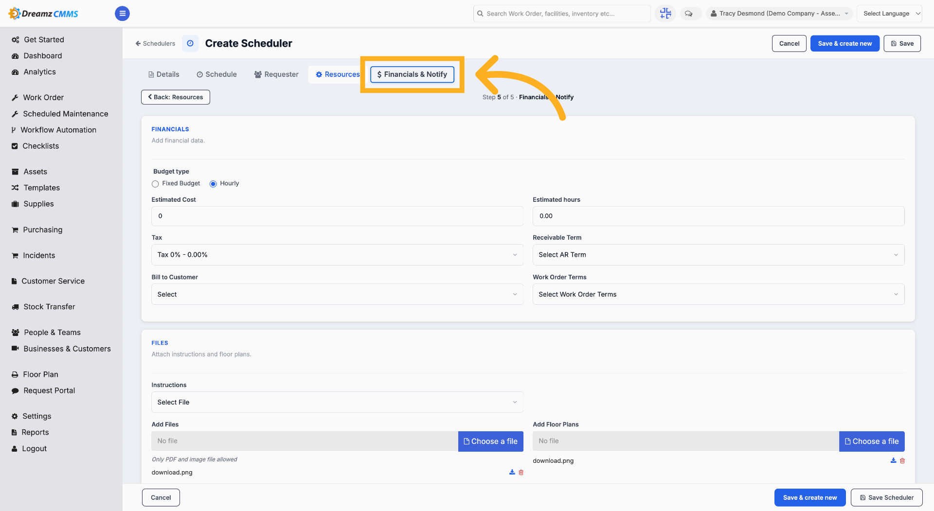 Access Financials & Notifications