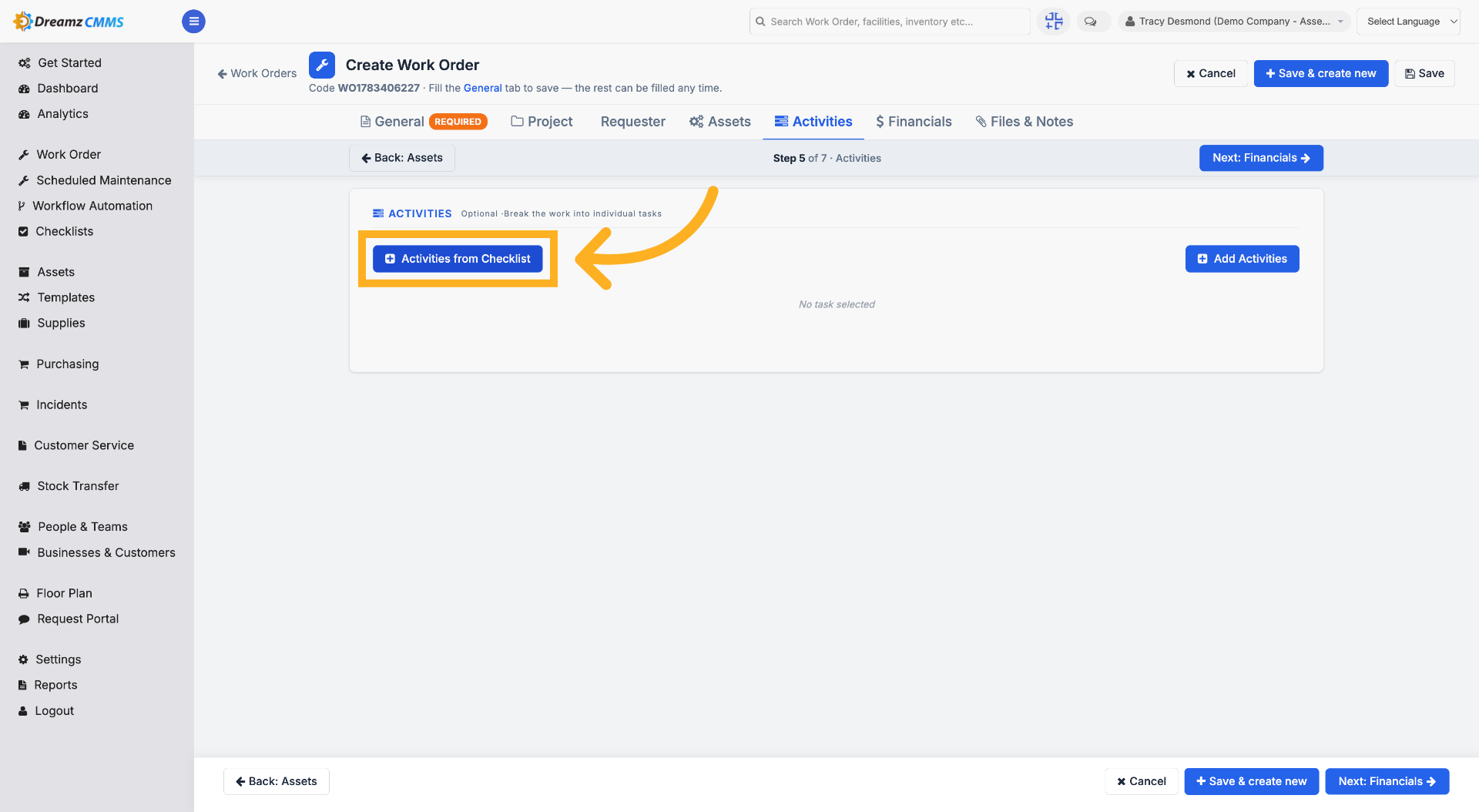 Access Checklist Activities