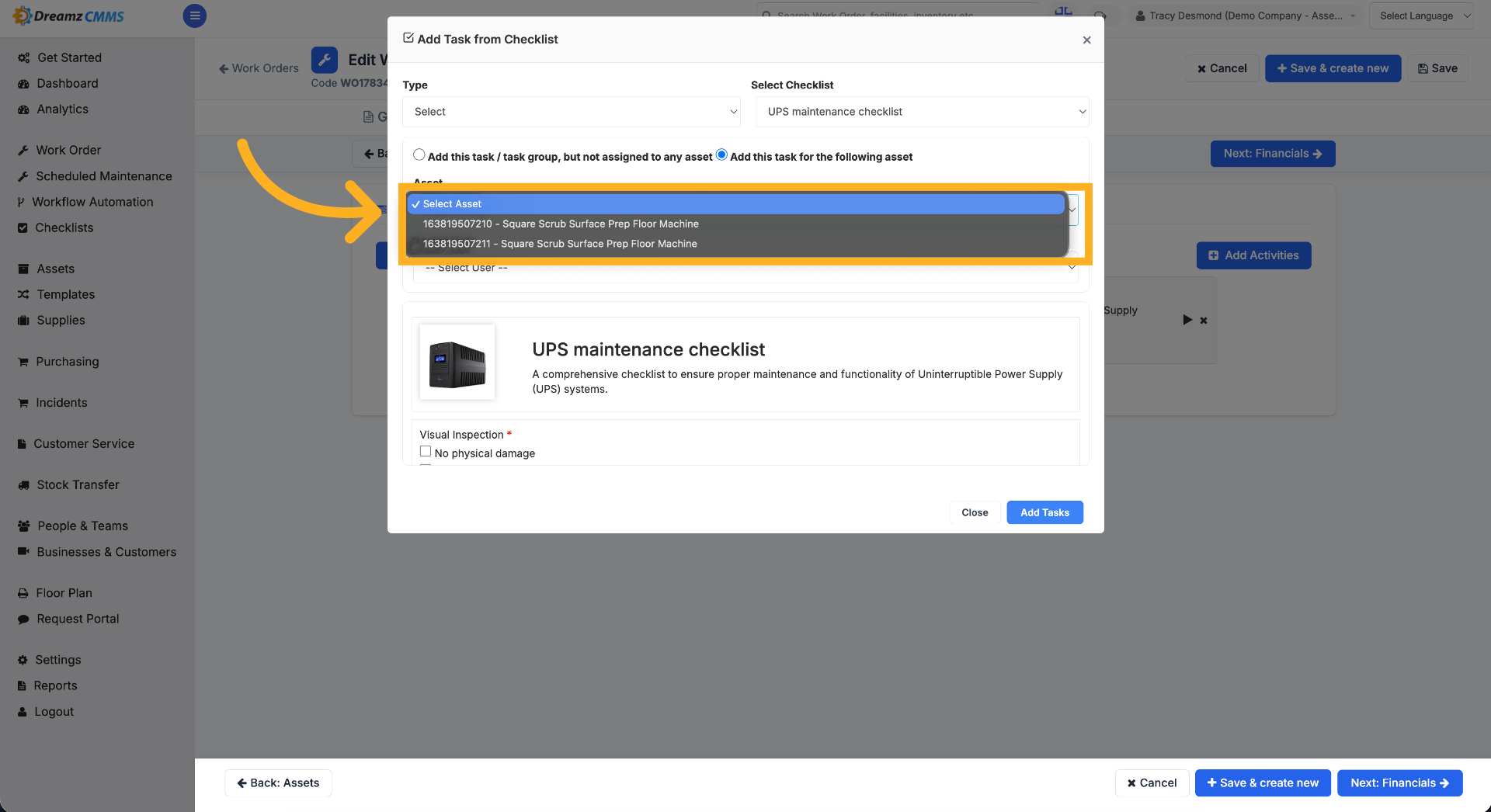 Select Specific Asset