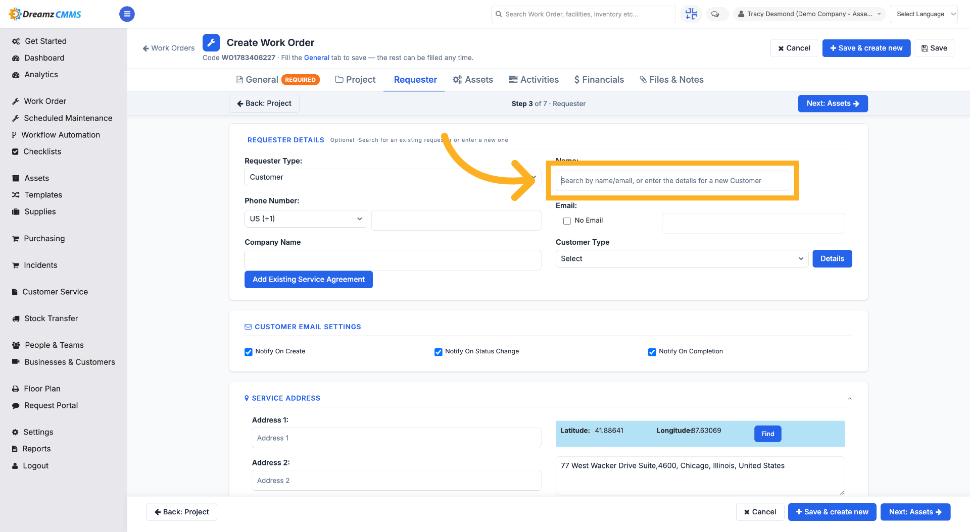 Search or Add Customer
