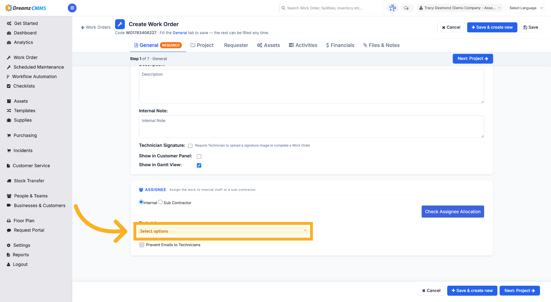 Select Assignee