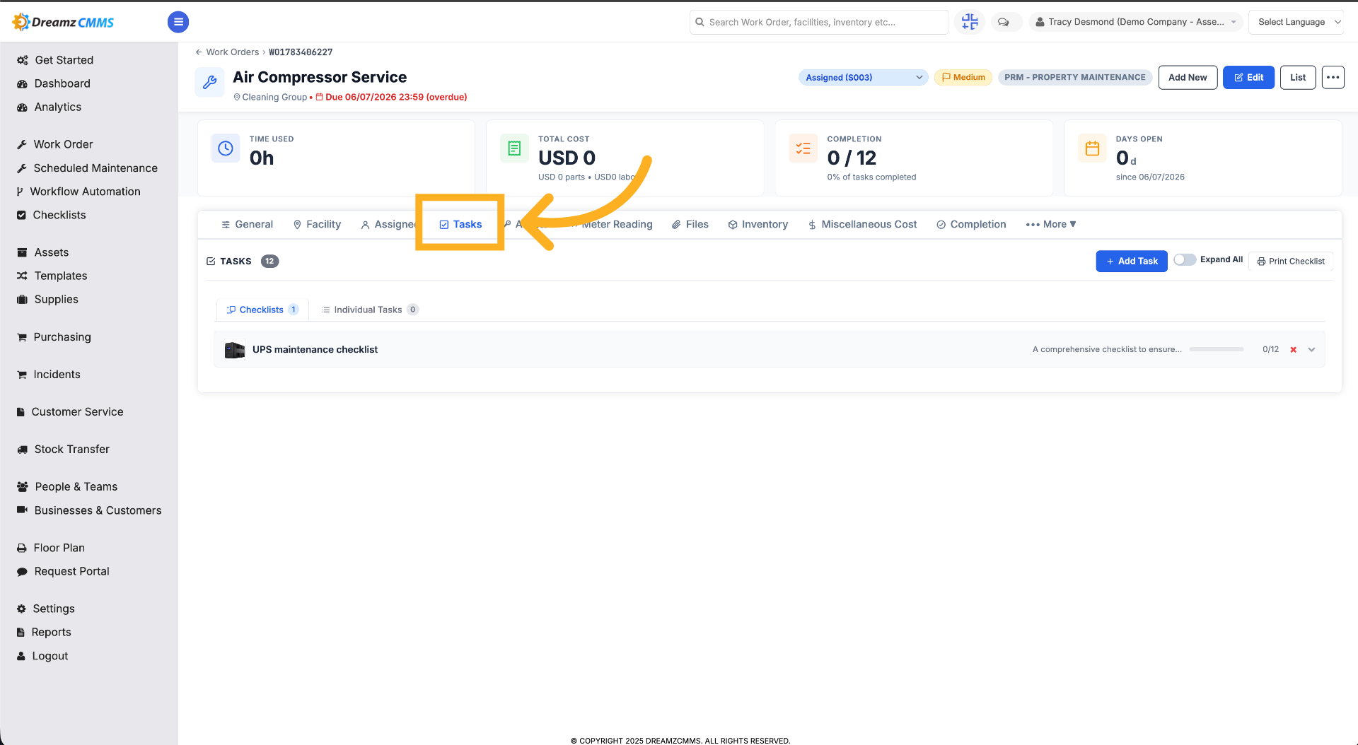 Access Tasks in Details