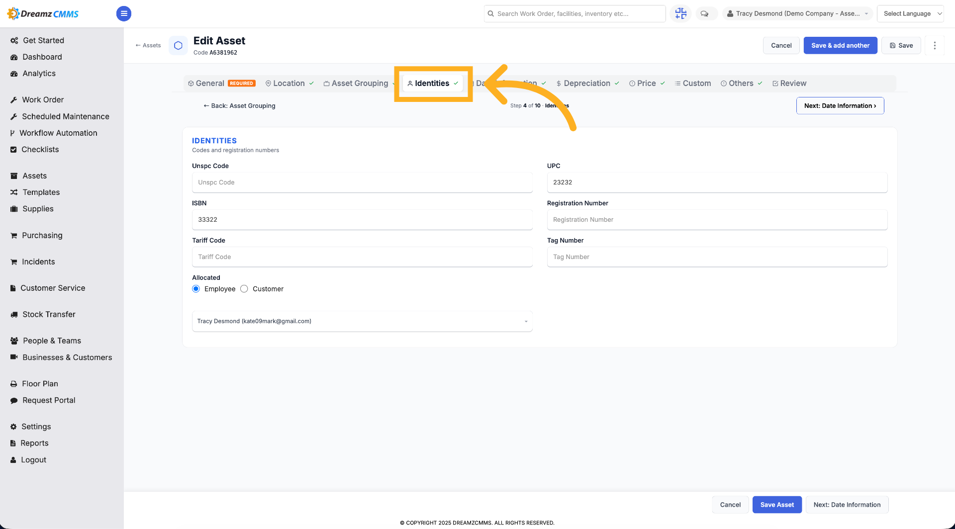 View Asset Identities