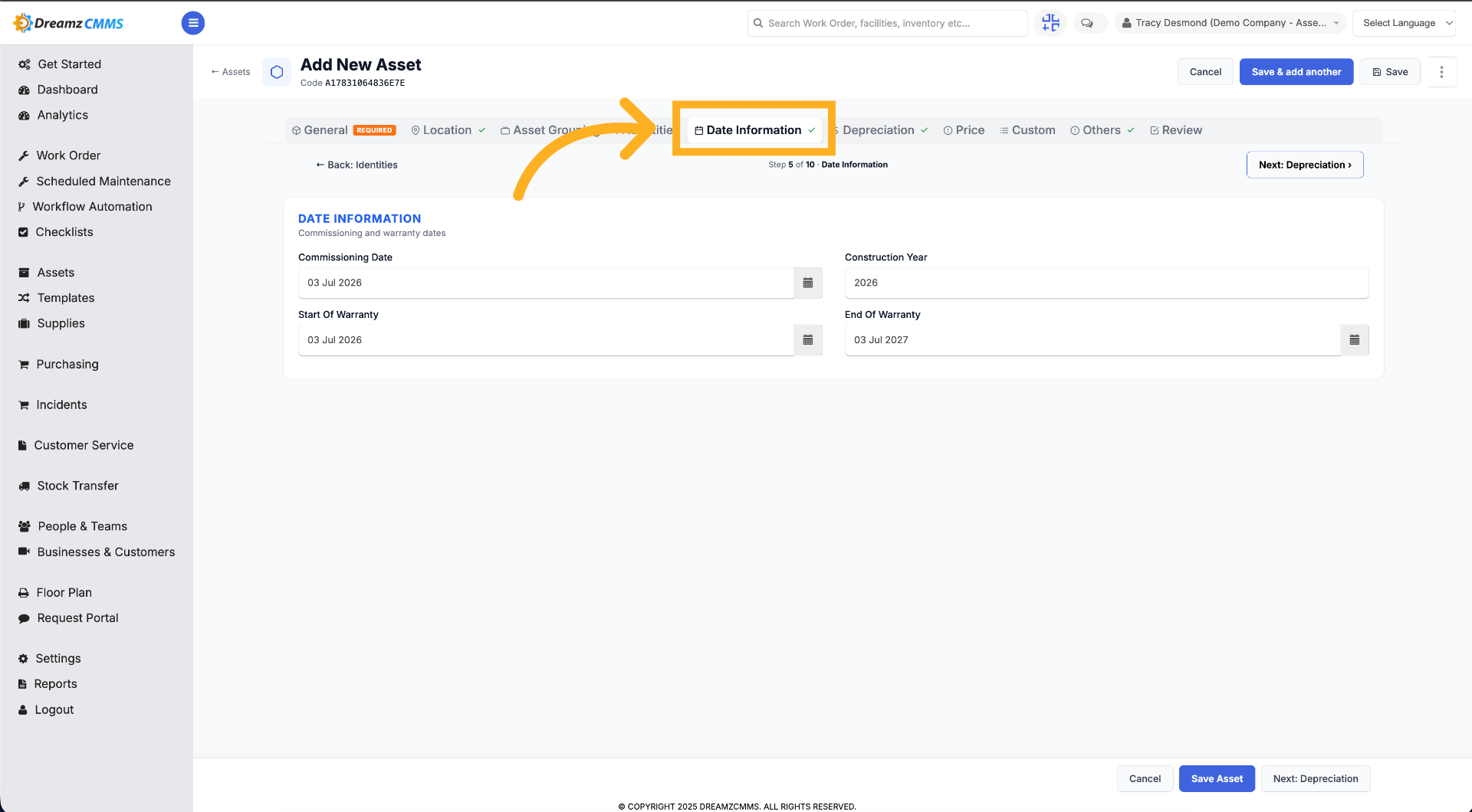 Add Date Information