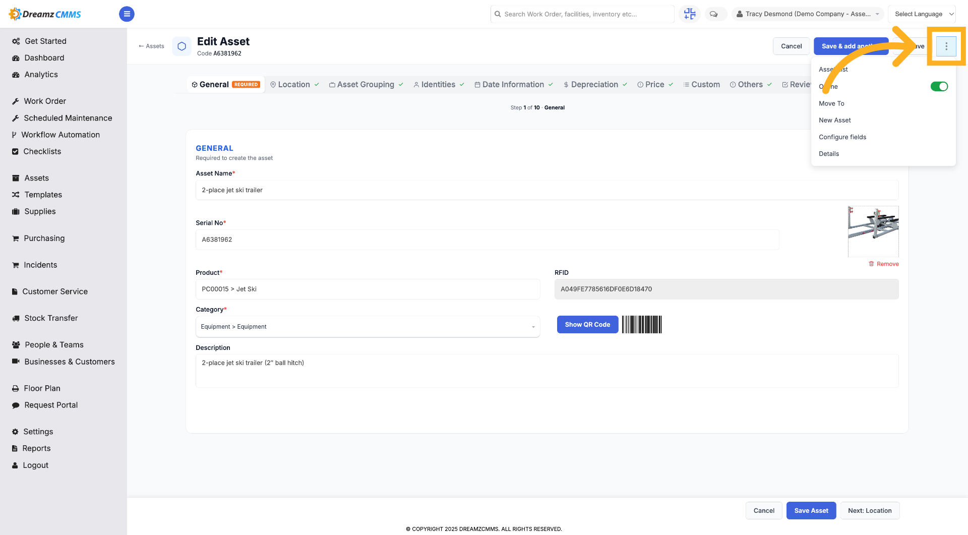 Return to Asset List