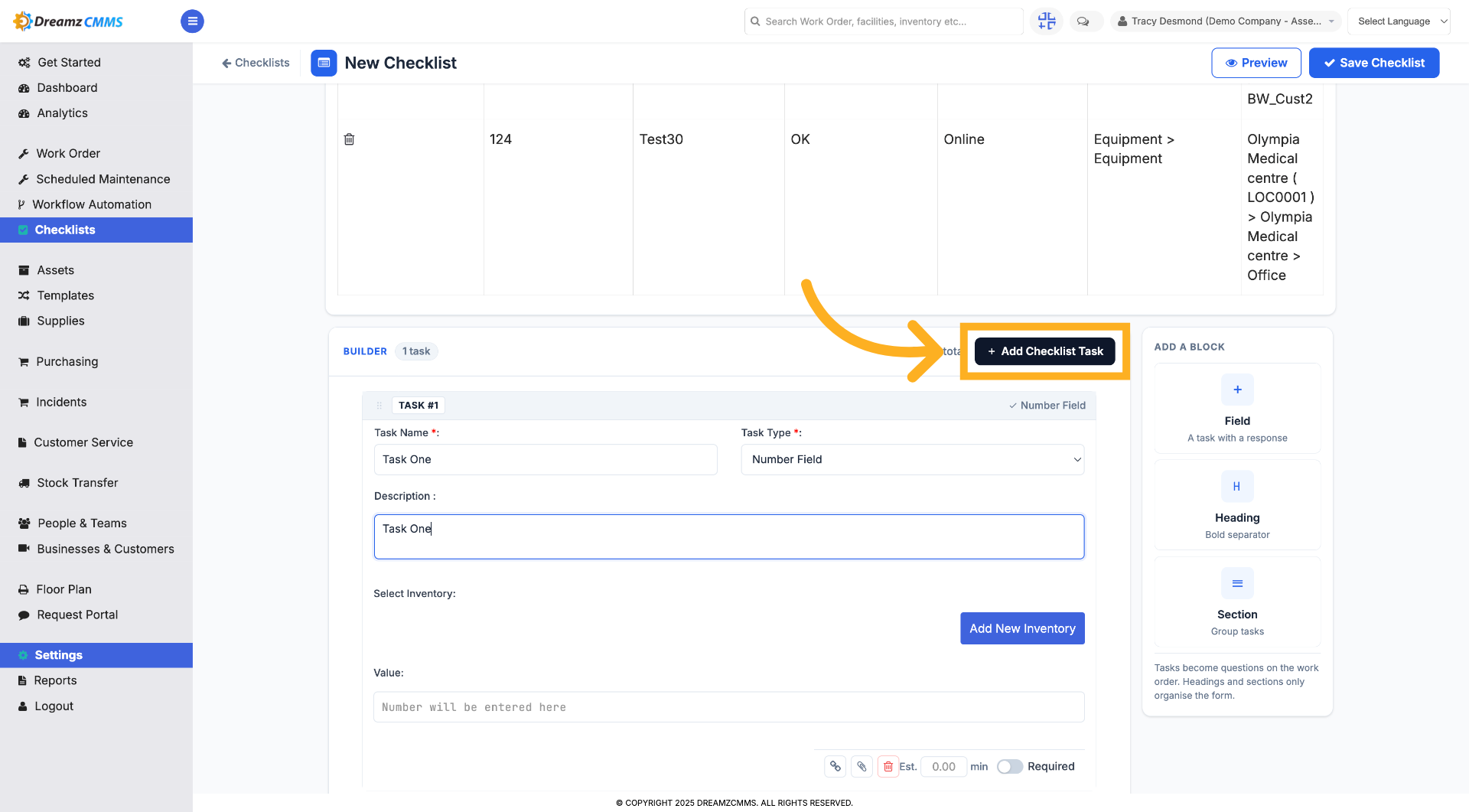 Add Another Checklist Task