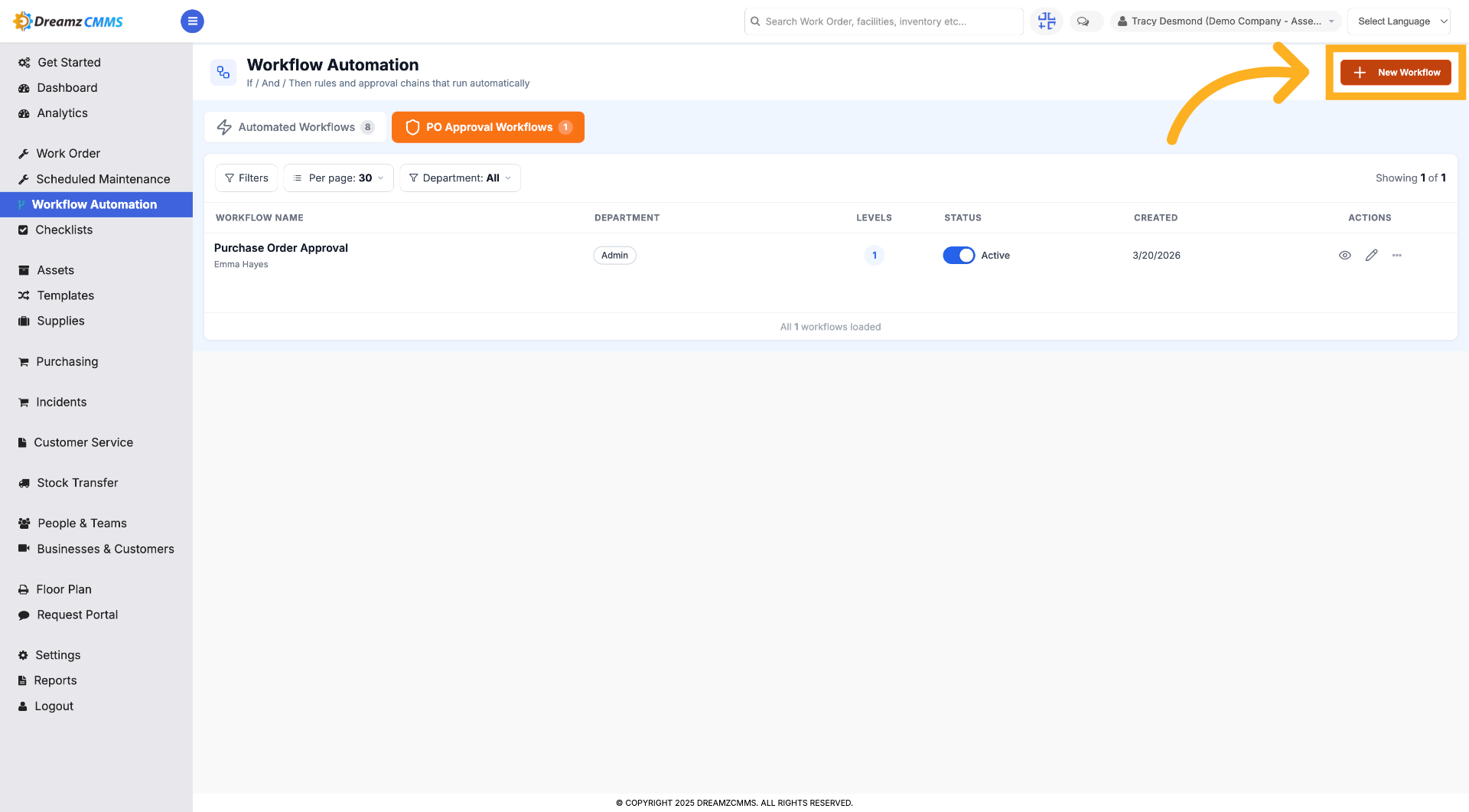 Create New Workflow