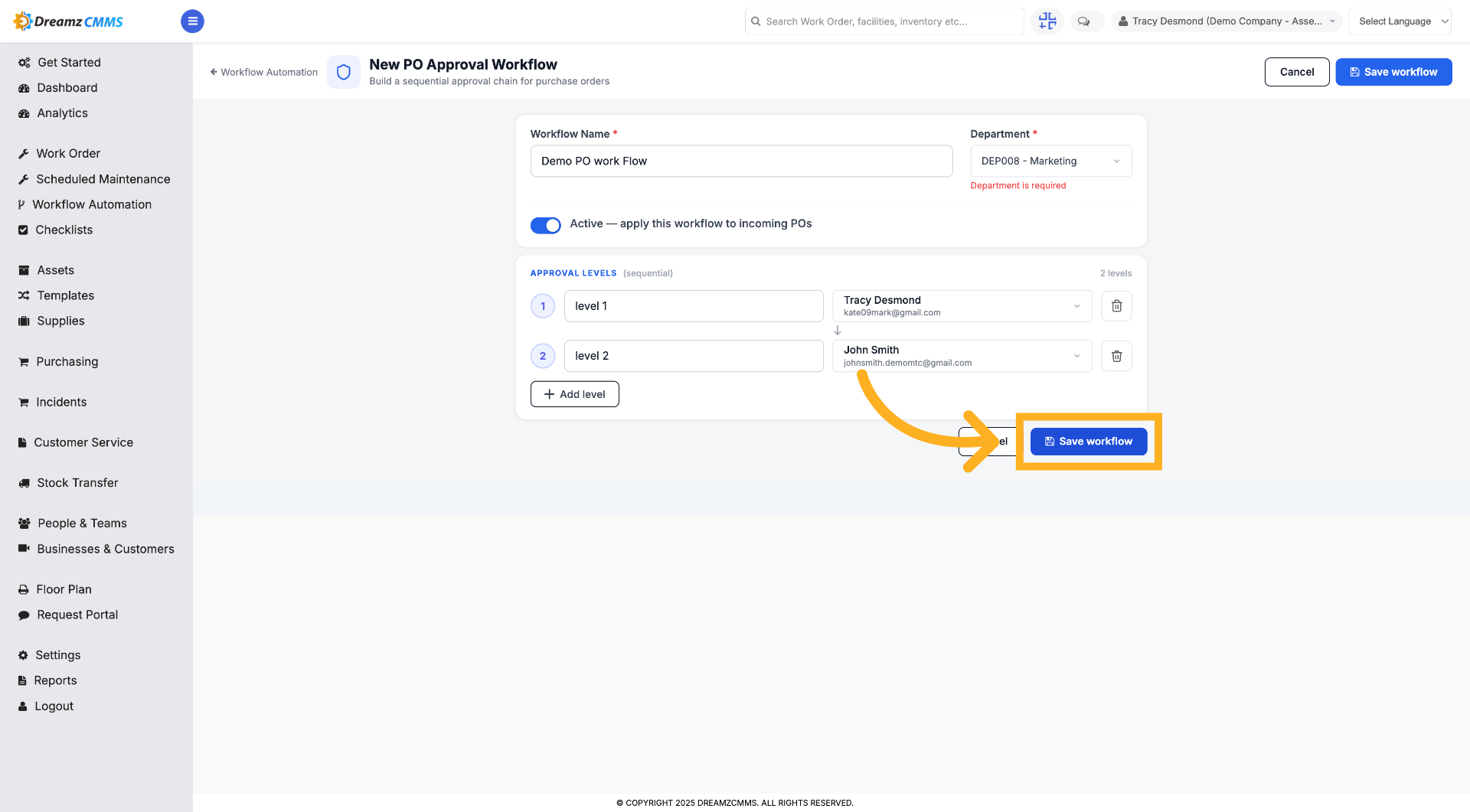 Finalize Workflow Setup