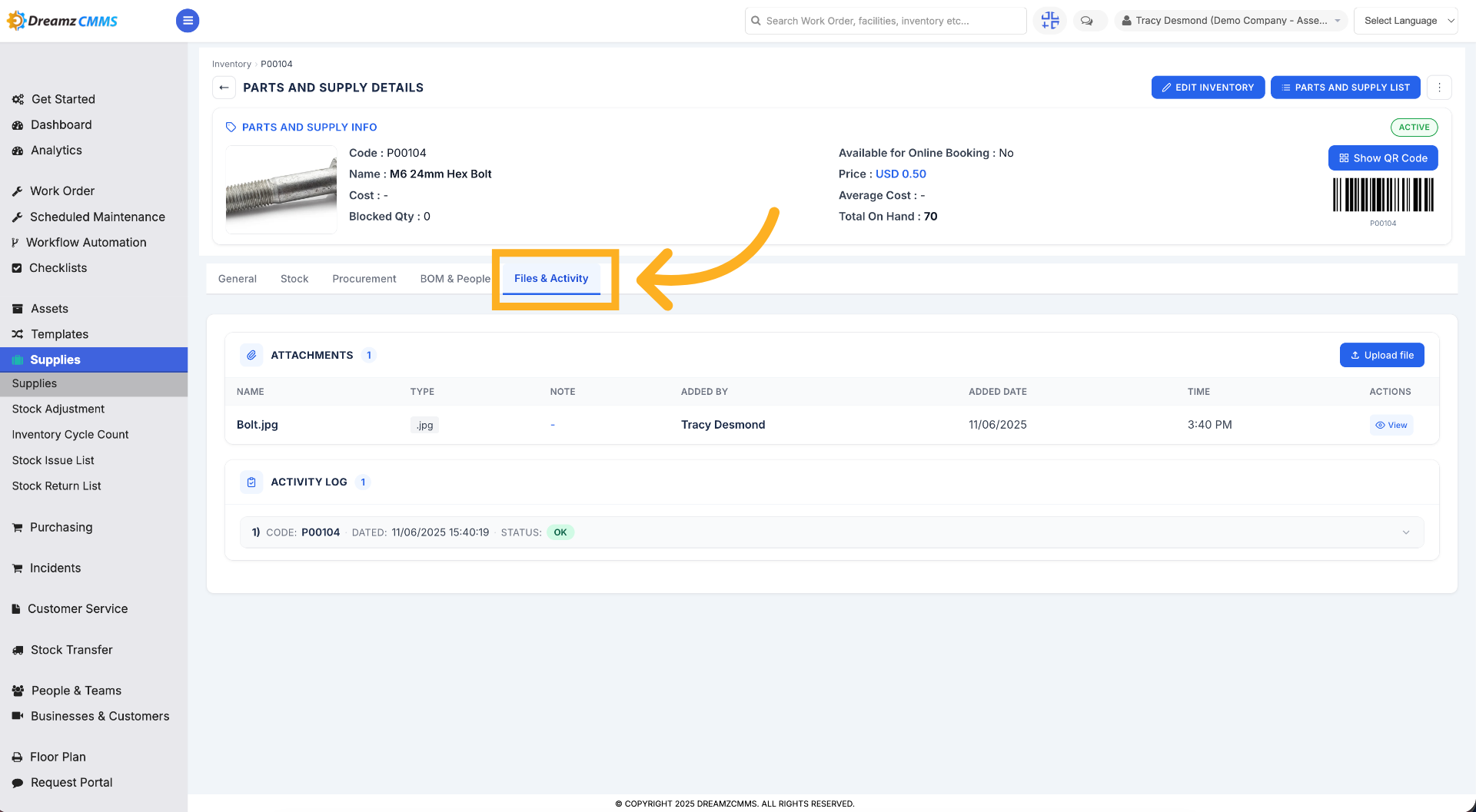 Access Files & Activity