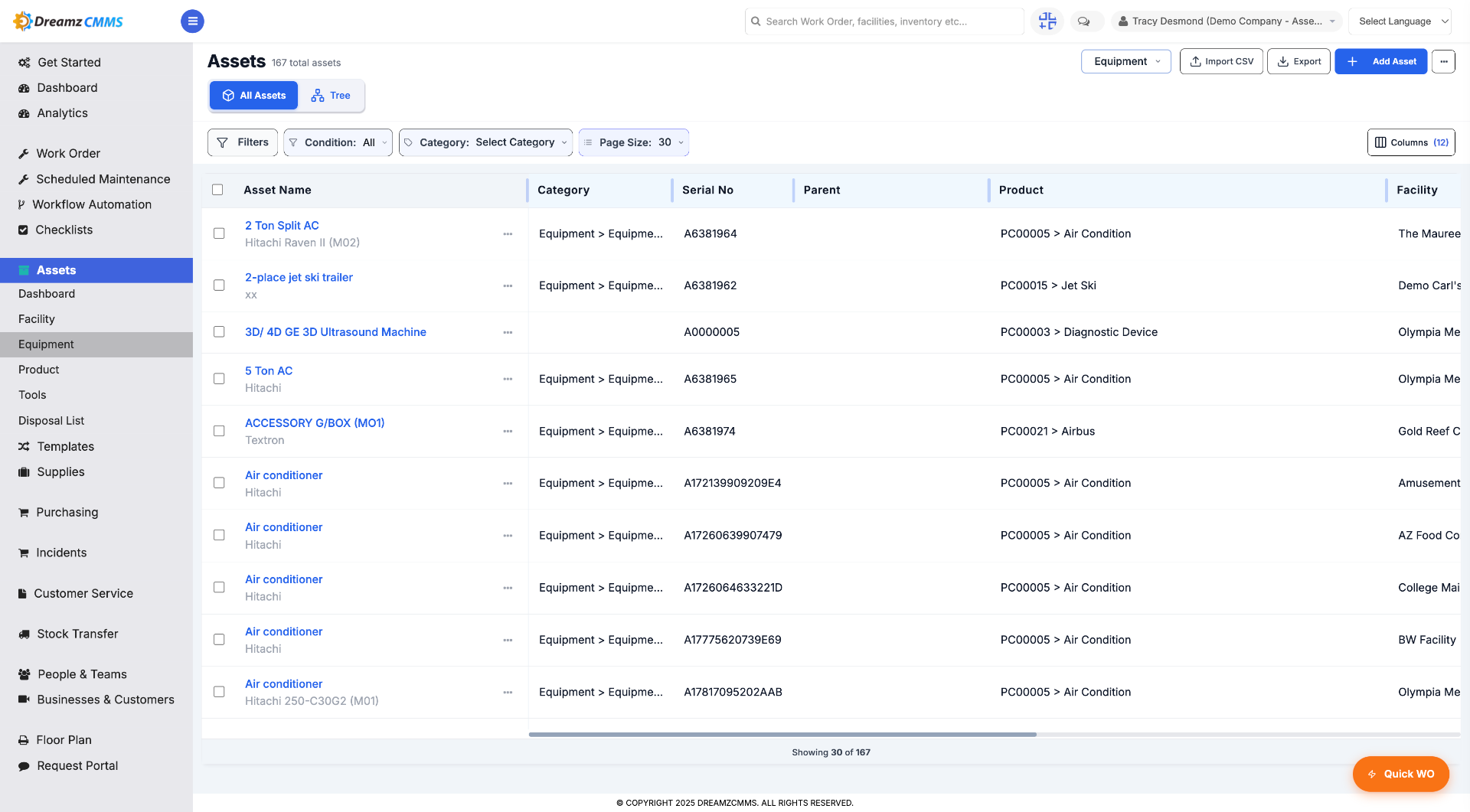Navigate to Asset List