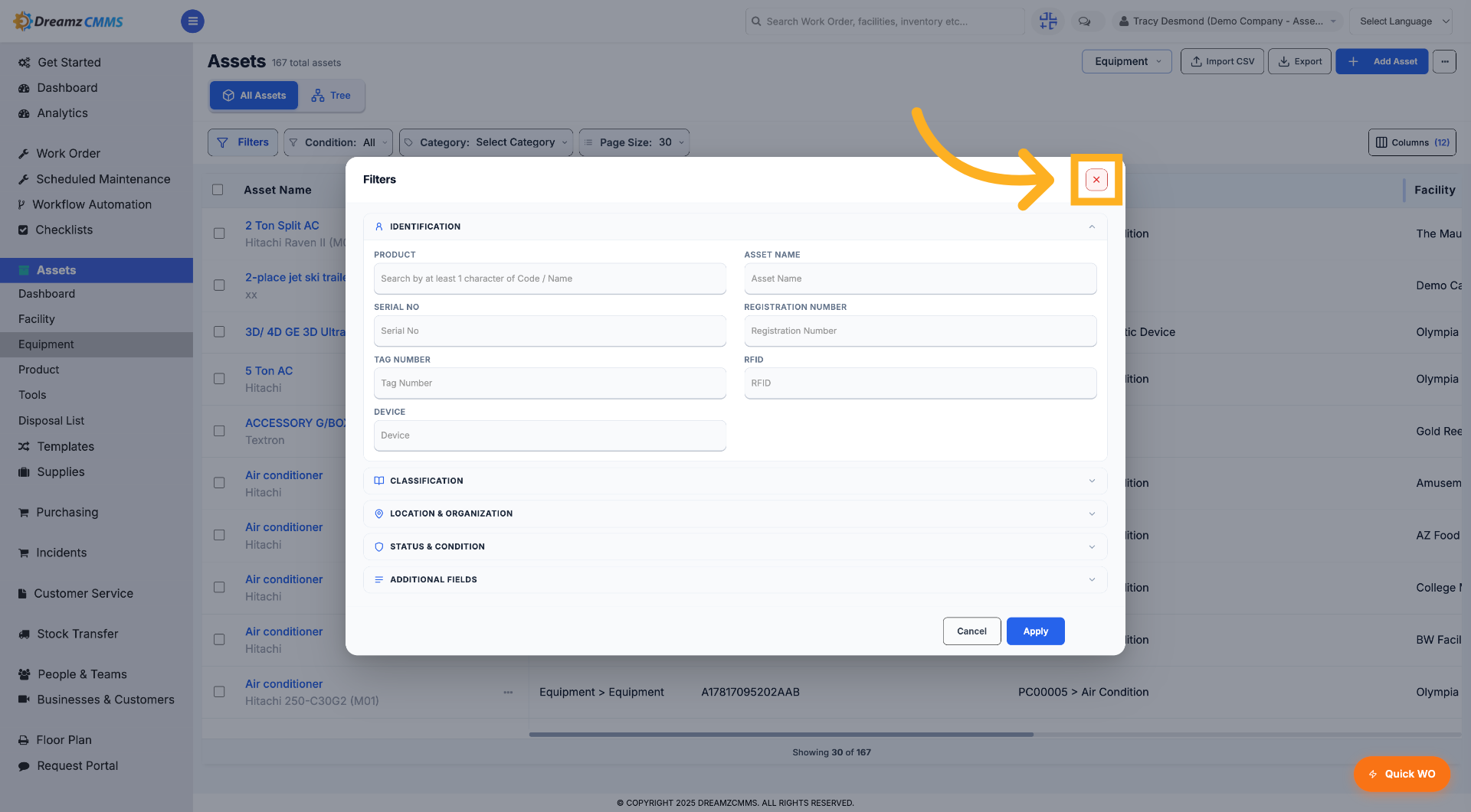 Select Filter Option