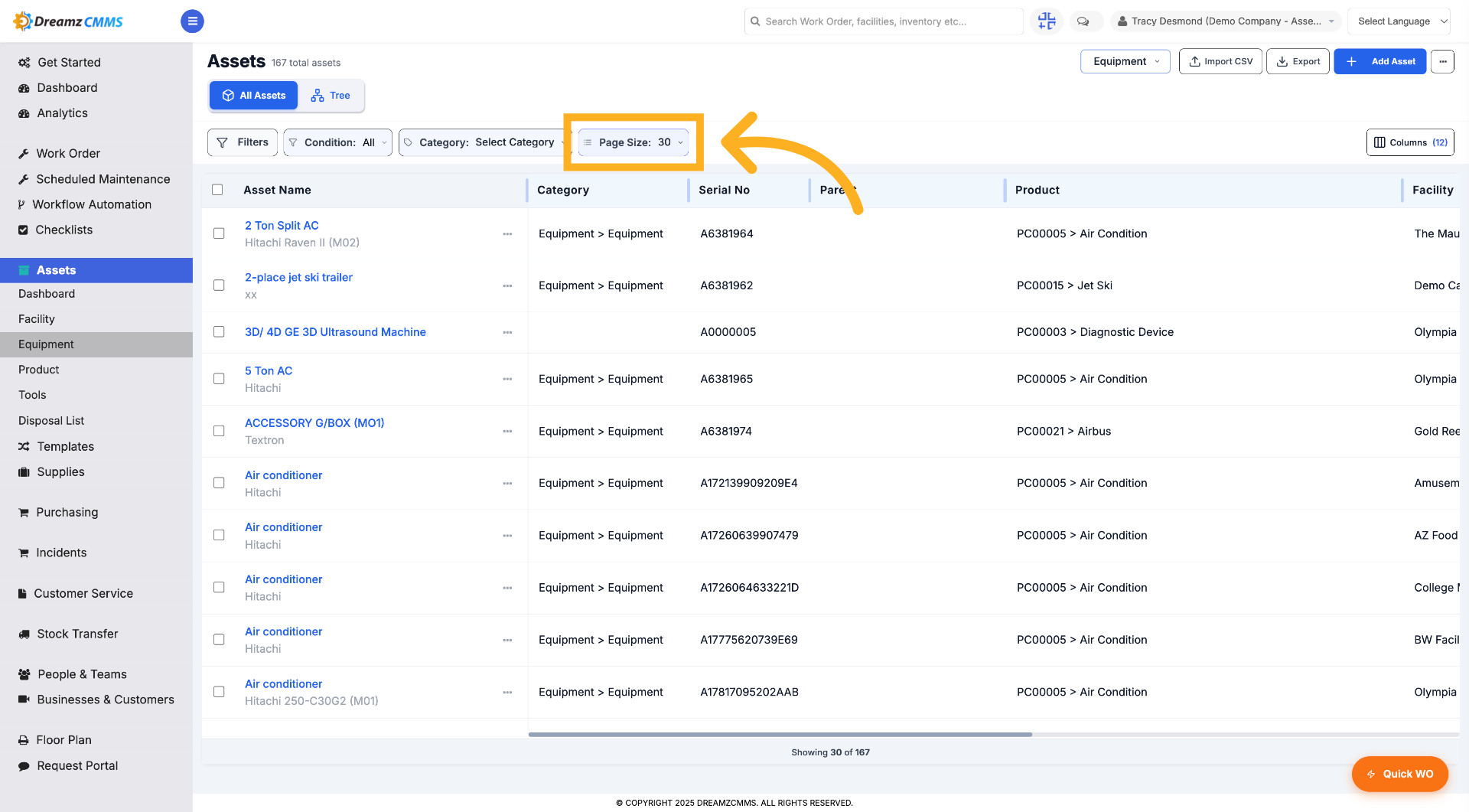 Adjust Page Size