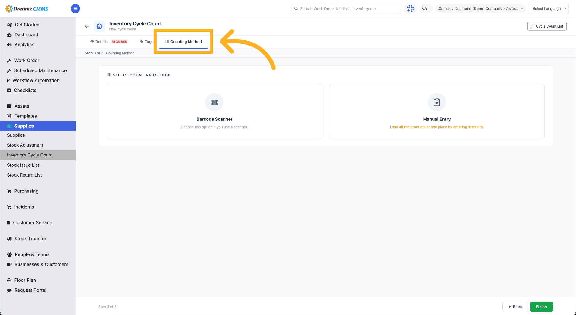 Select Counting Method