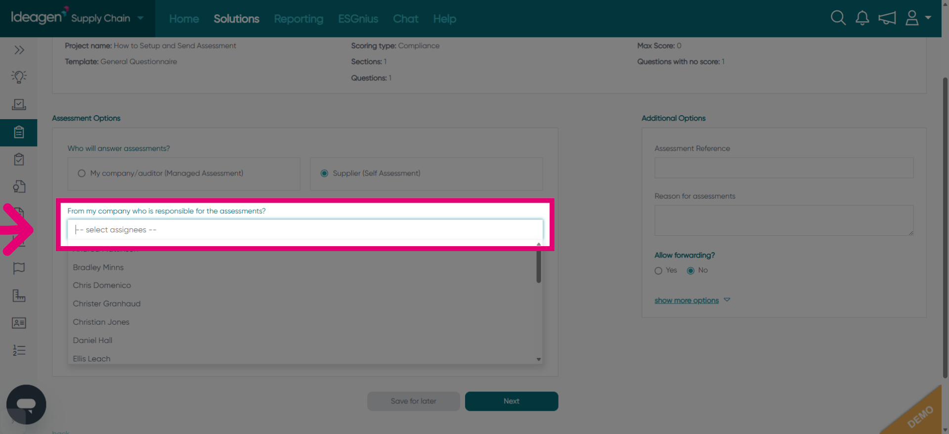 Open Additional Options