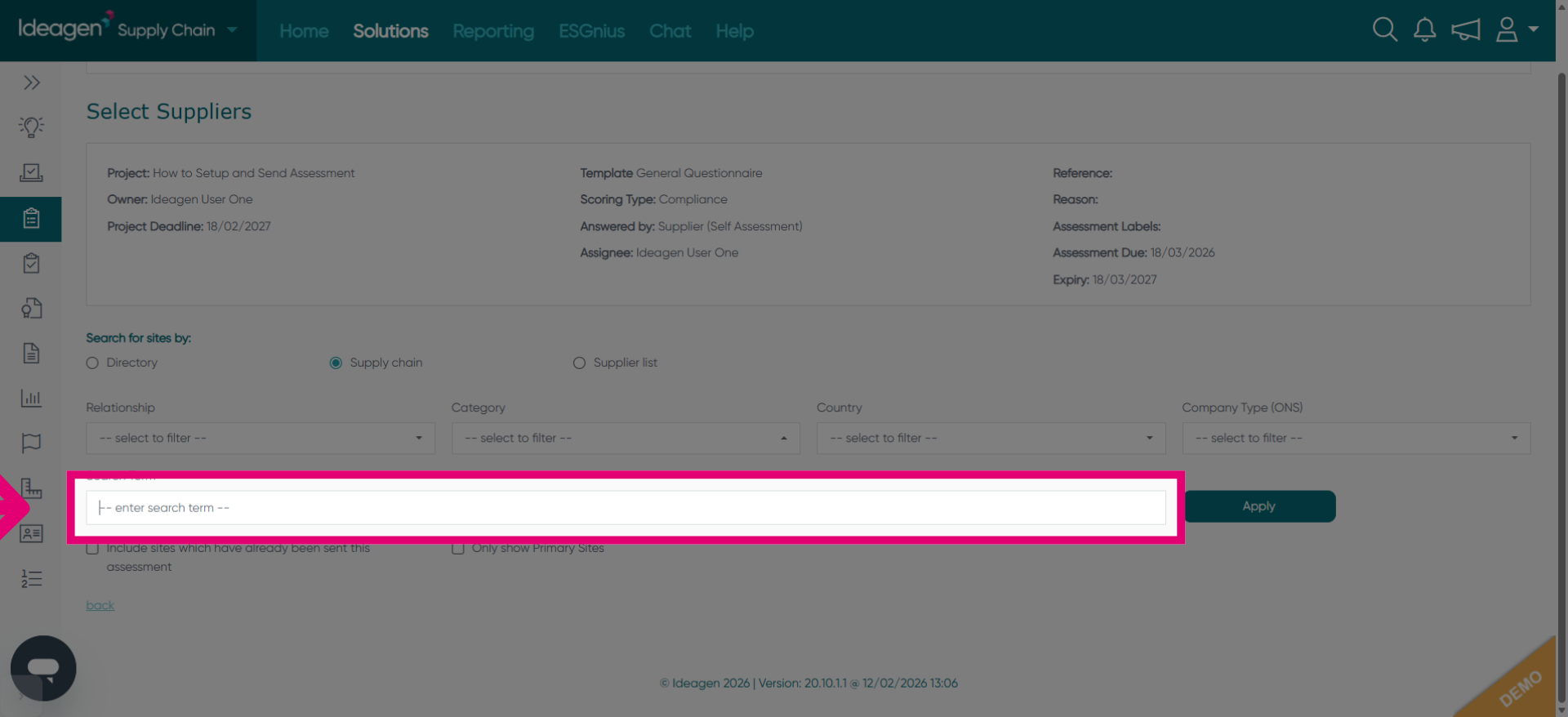 Open User Search Field