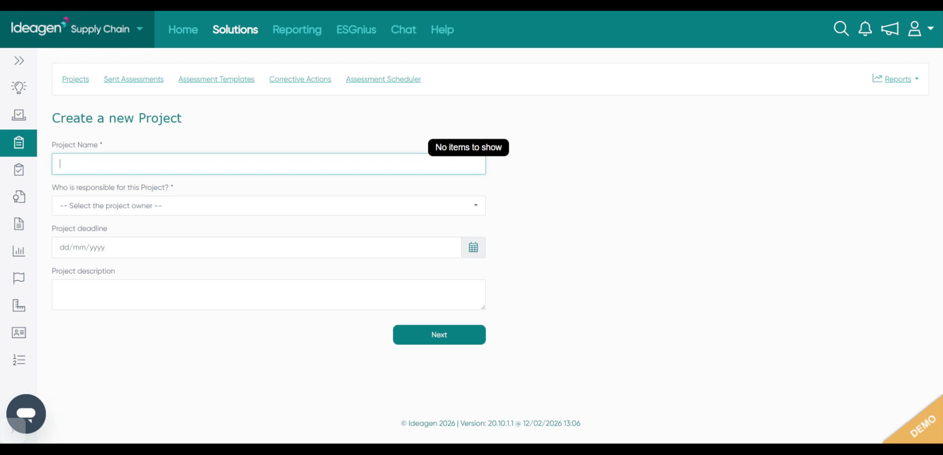 Enter Project Name