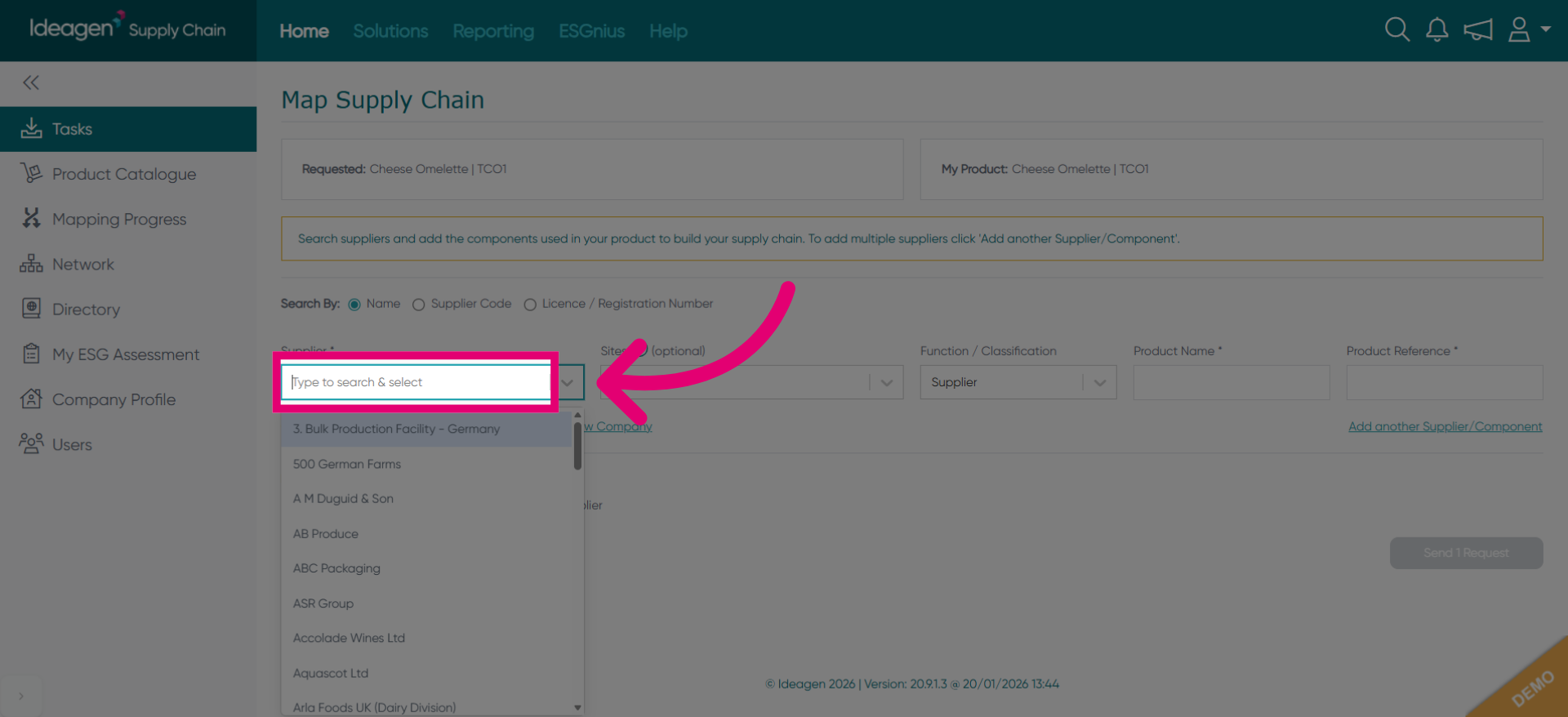 Access Supplier Options
