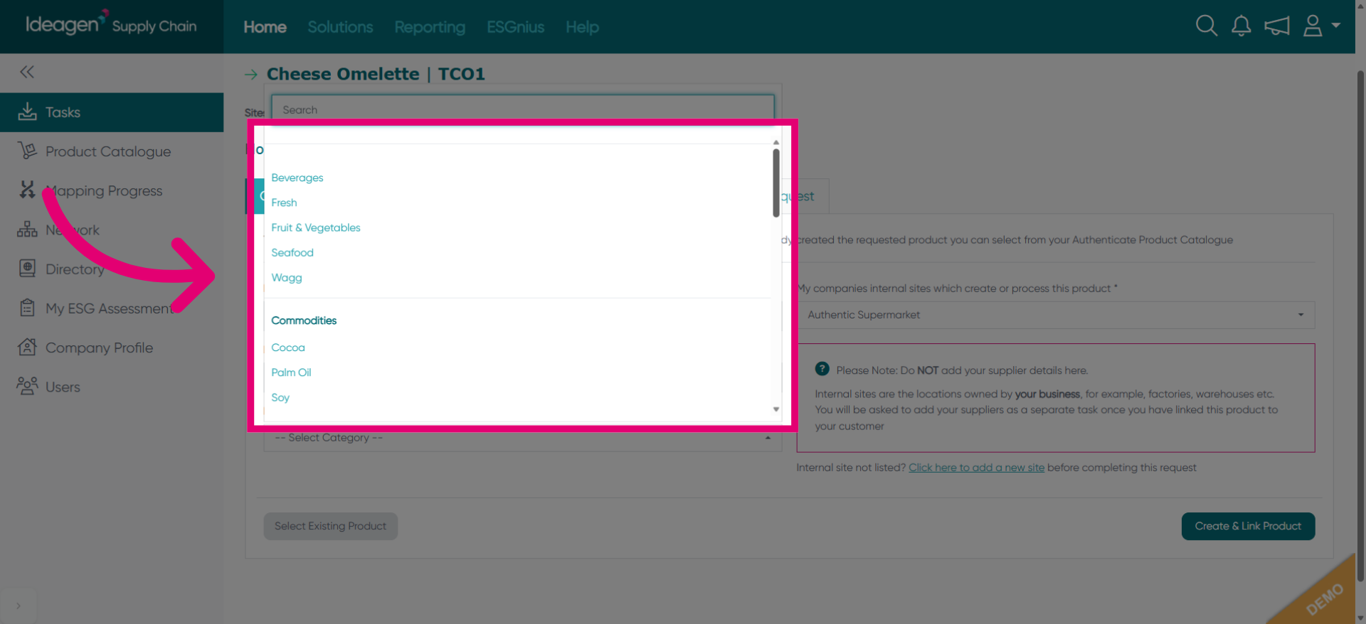 View Category Options