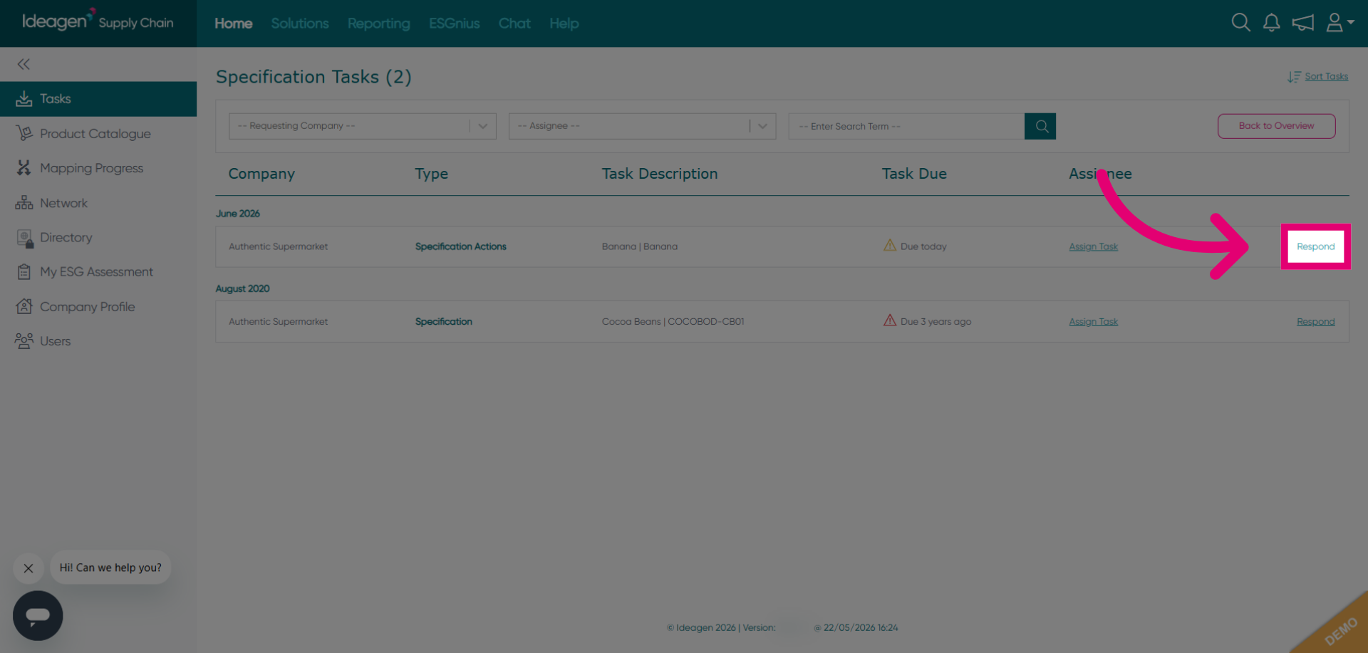 Open Respond Interface