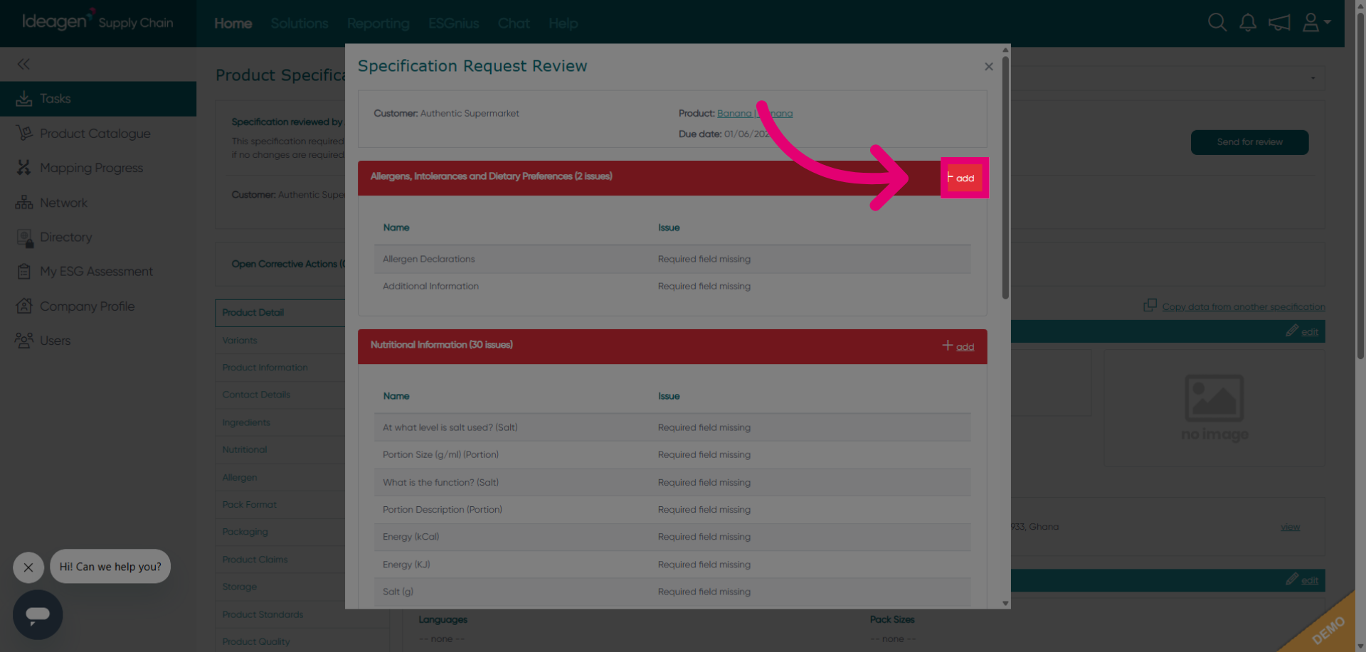 Add New Item to Request