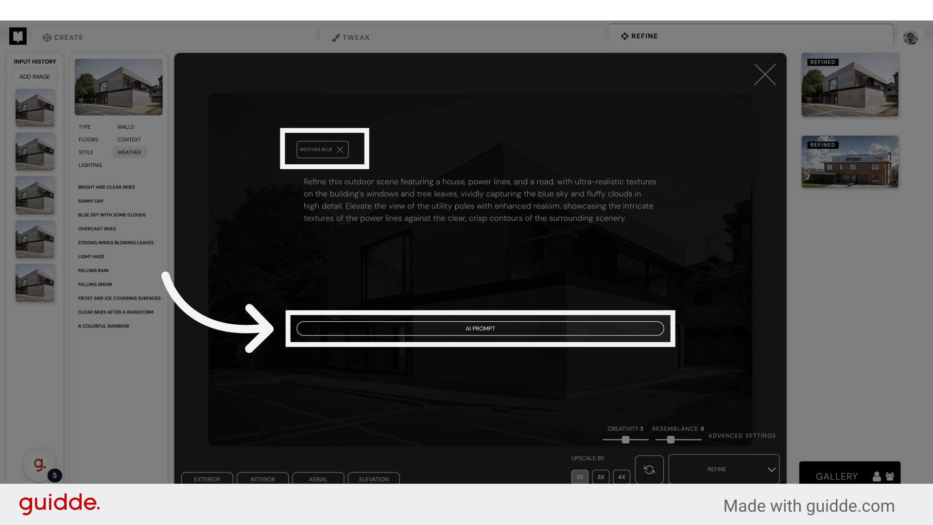 Click 'AI PROMPT'