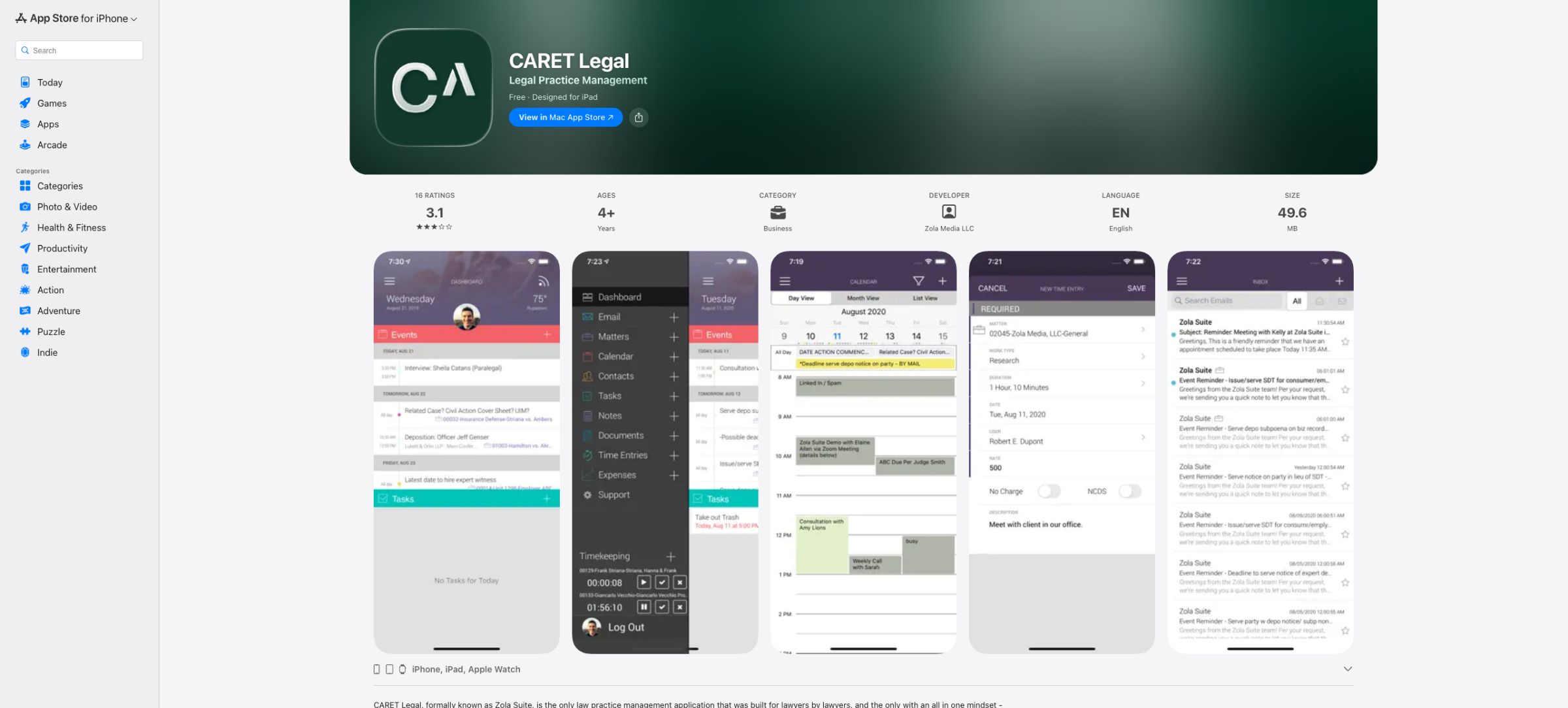Mobile App for iOS Devices