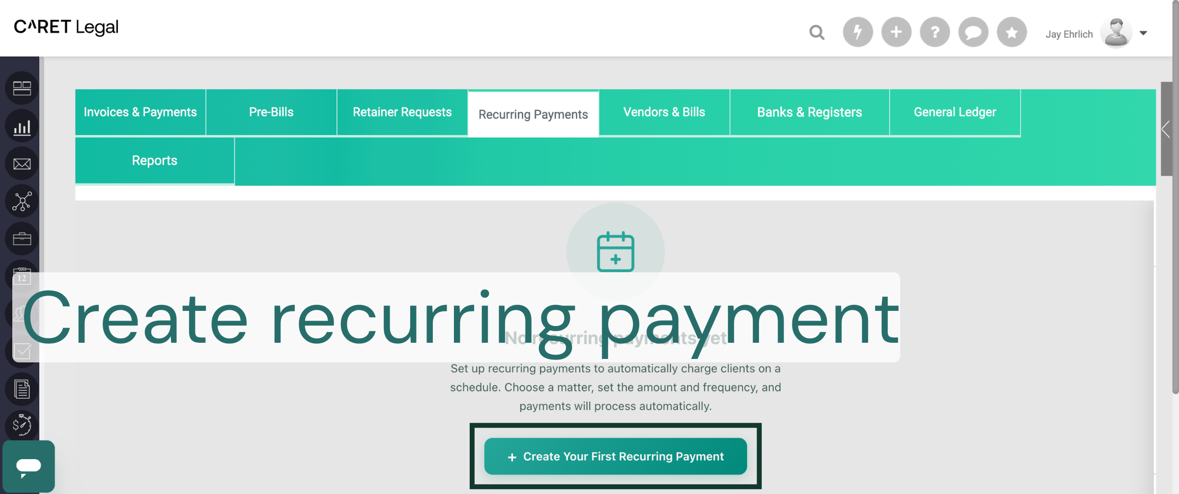 Start Creating Recurring Payment
