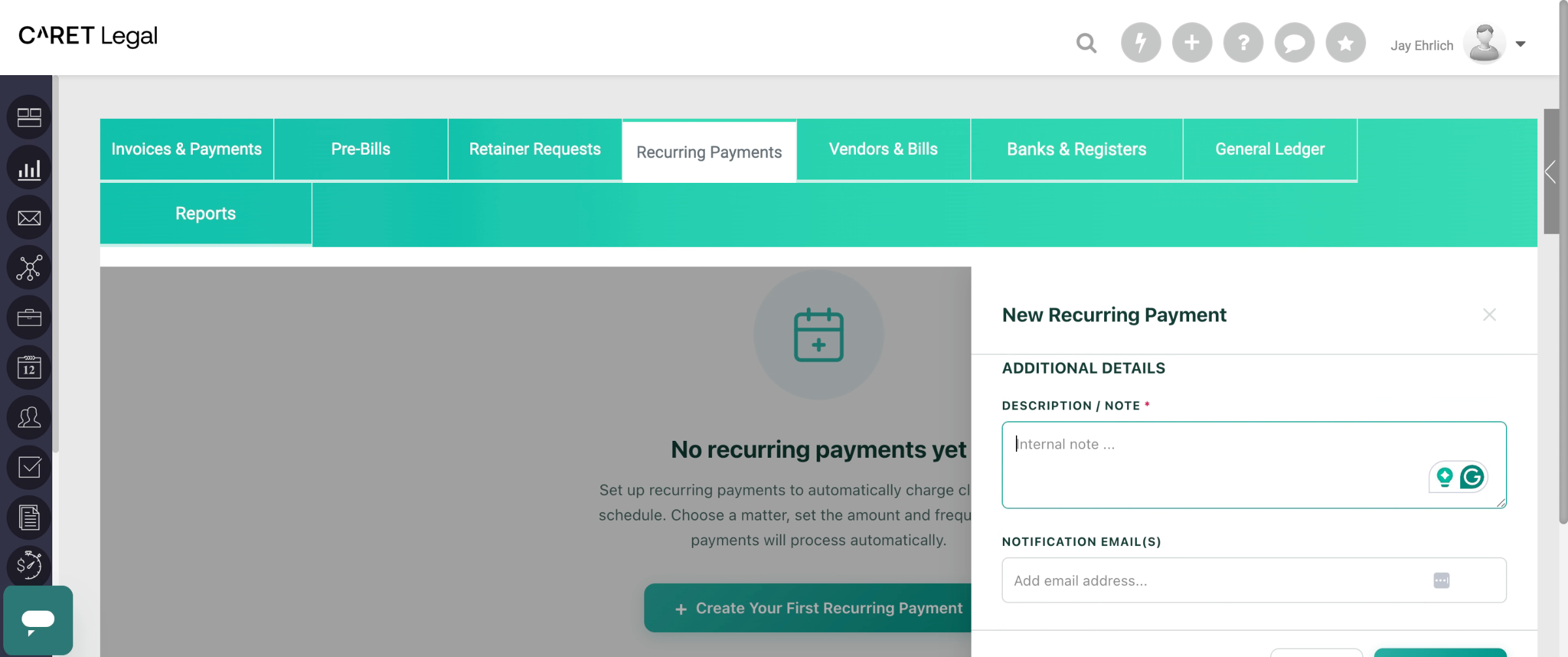 Add Payment Description Note