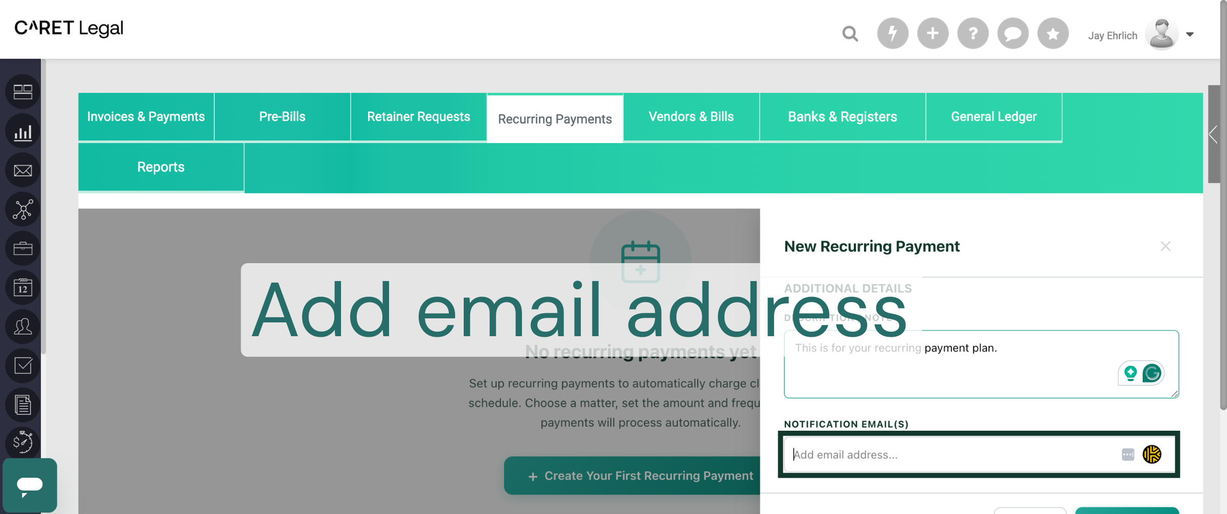 Add Notification Email