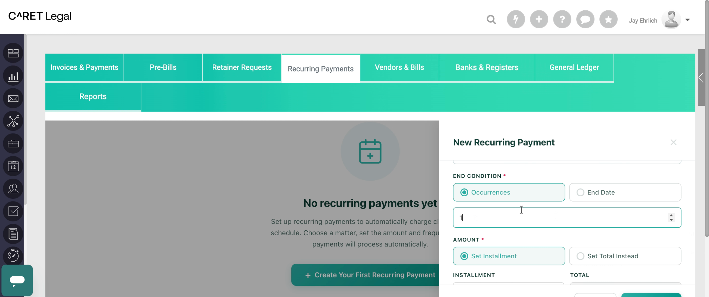 Set Installment Amount