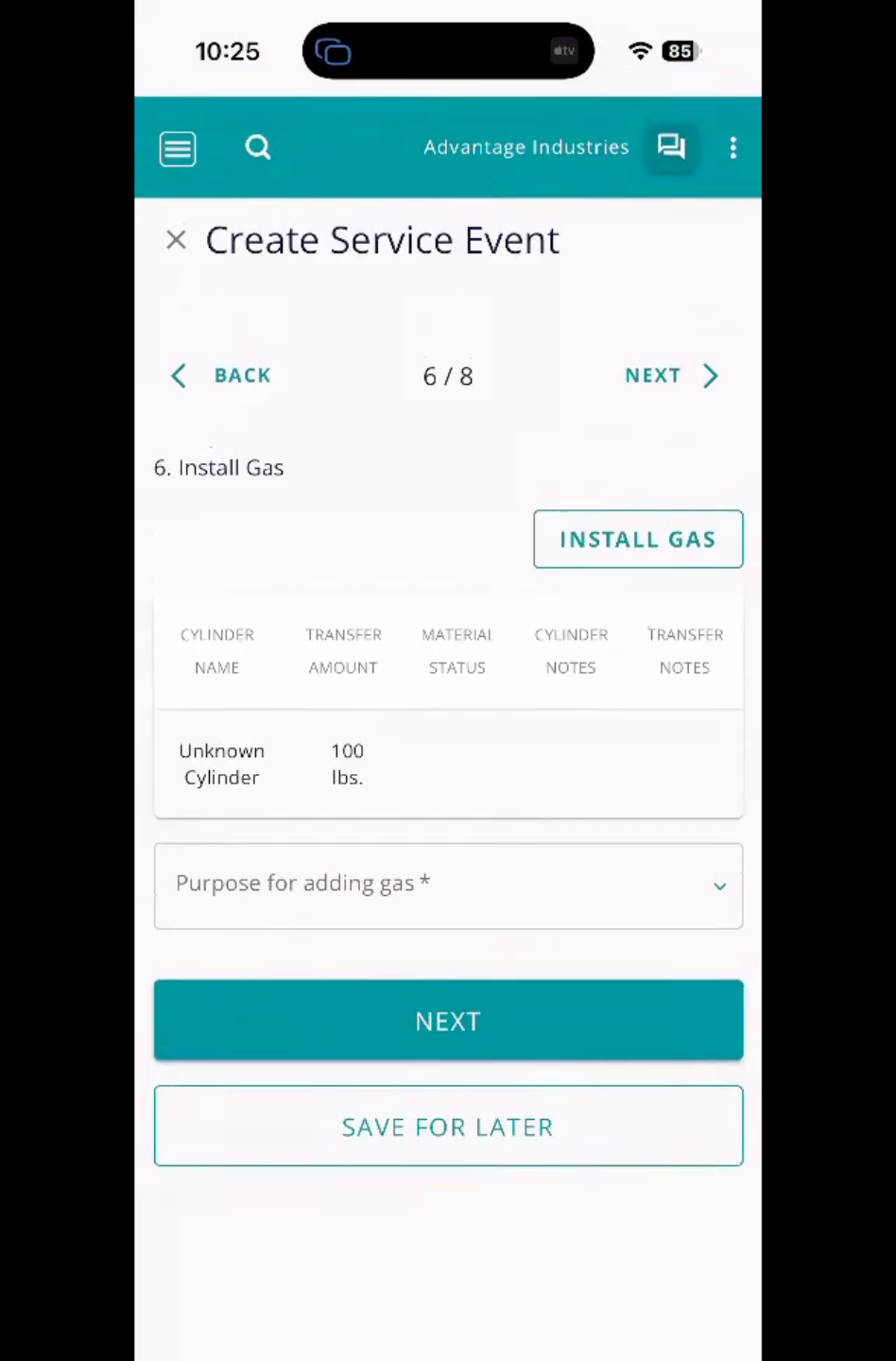 Adding Gas Purpose And Follow-Up
