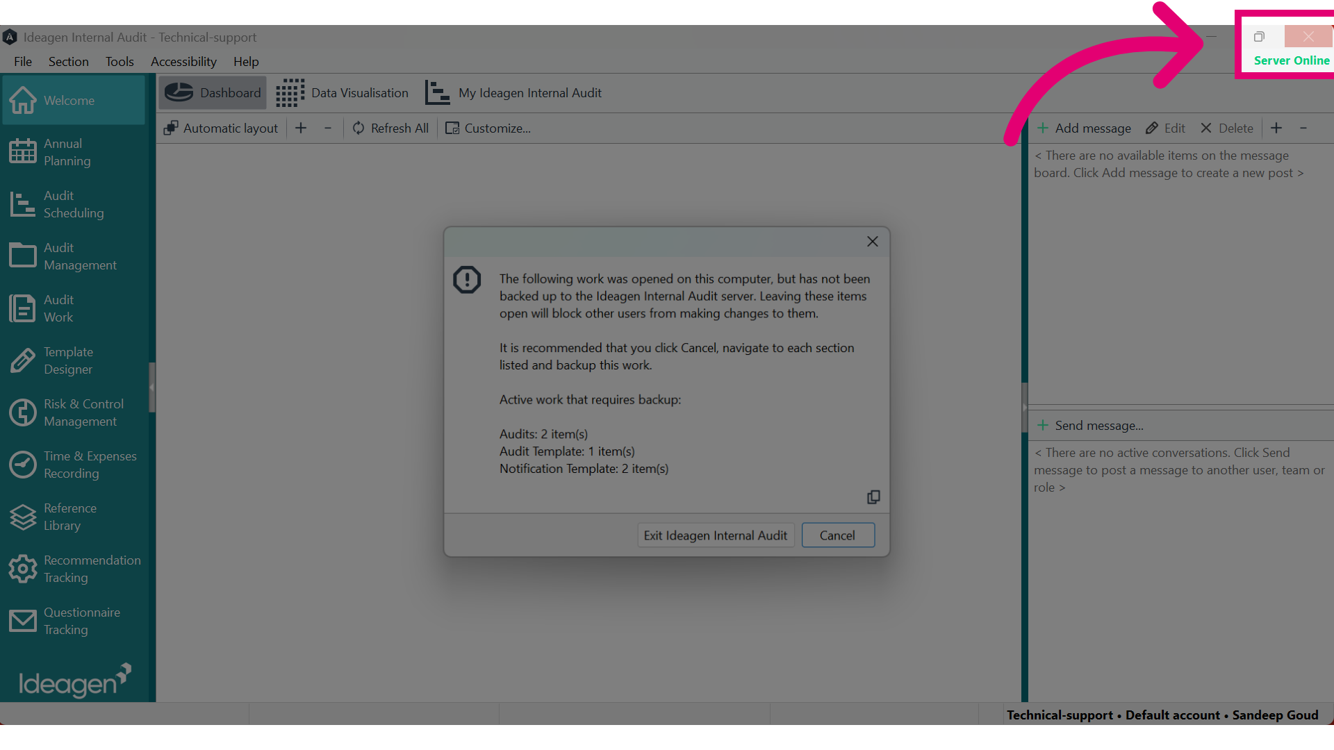 Then, fully close the application.
