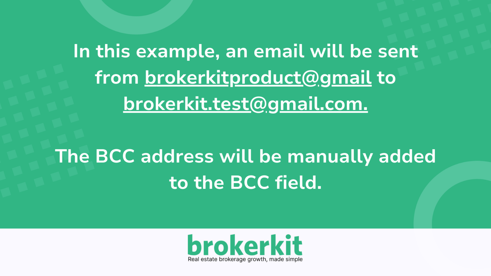 Example: Manually Adding Brokerkit's BCC Address in Gmail