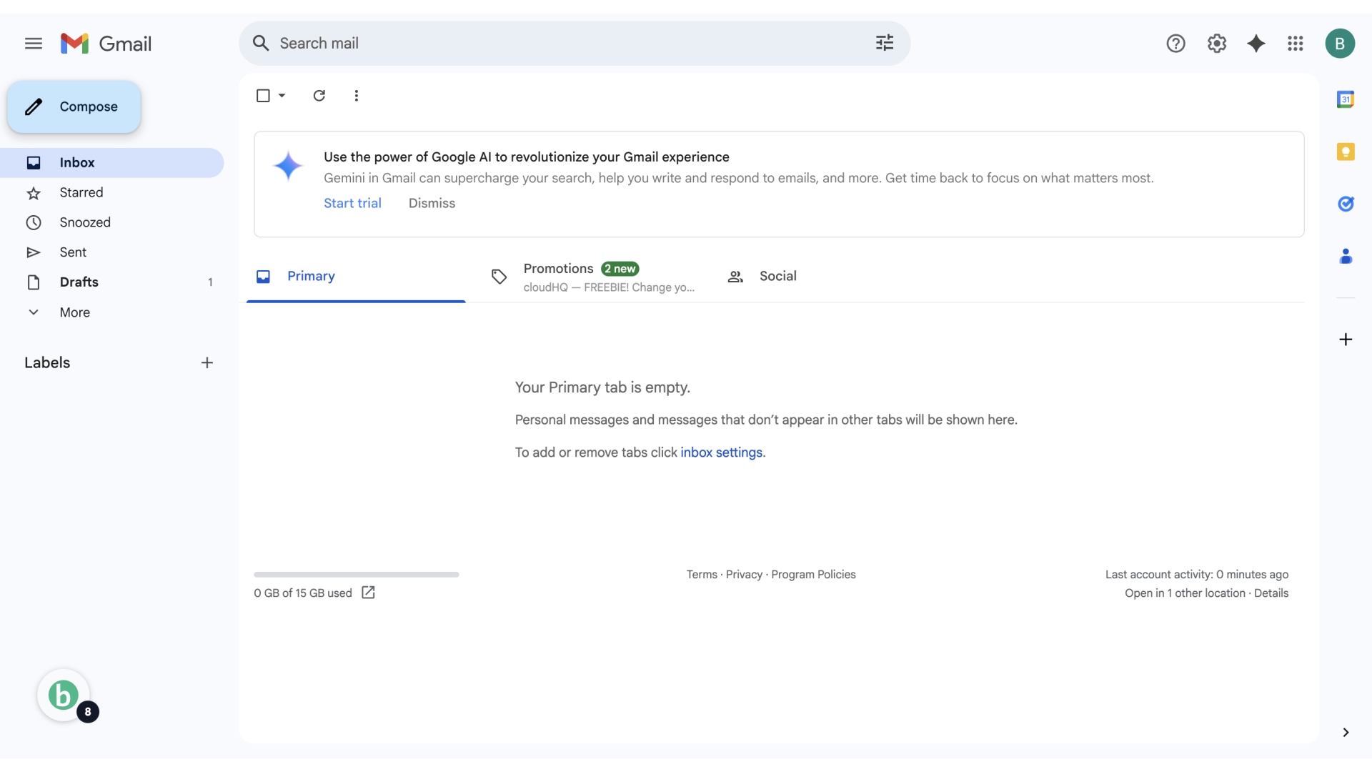 Login to your Gmail account