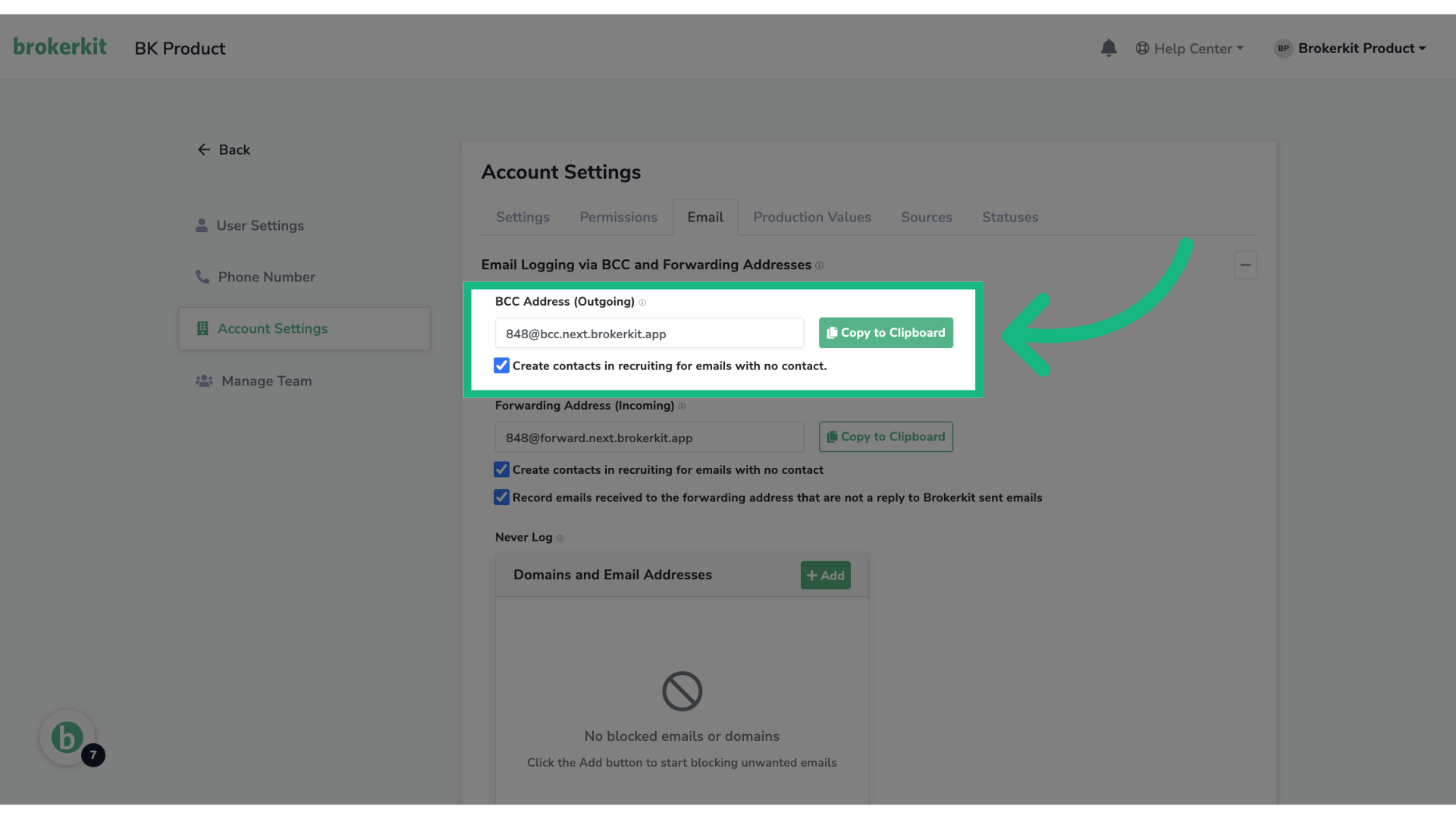 Click 'Copy to Clipboard'
