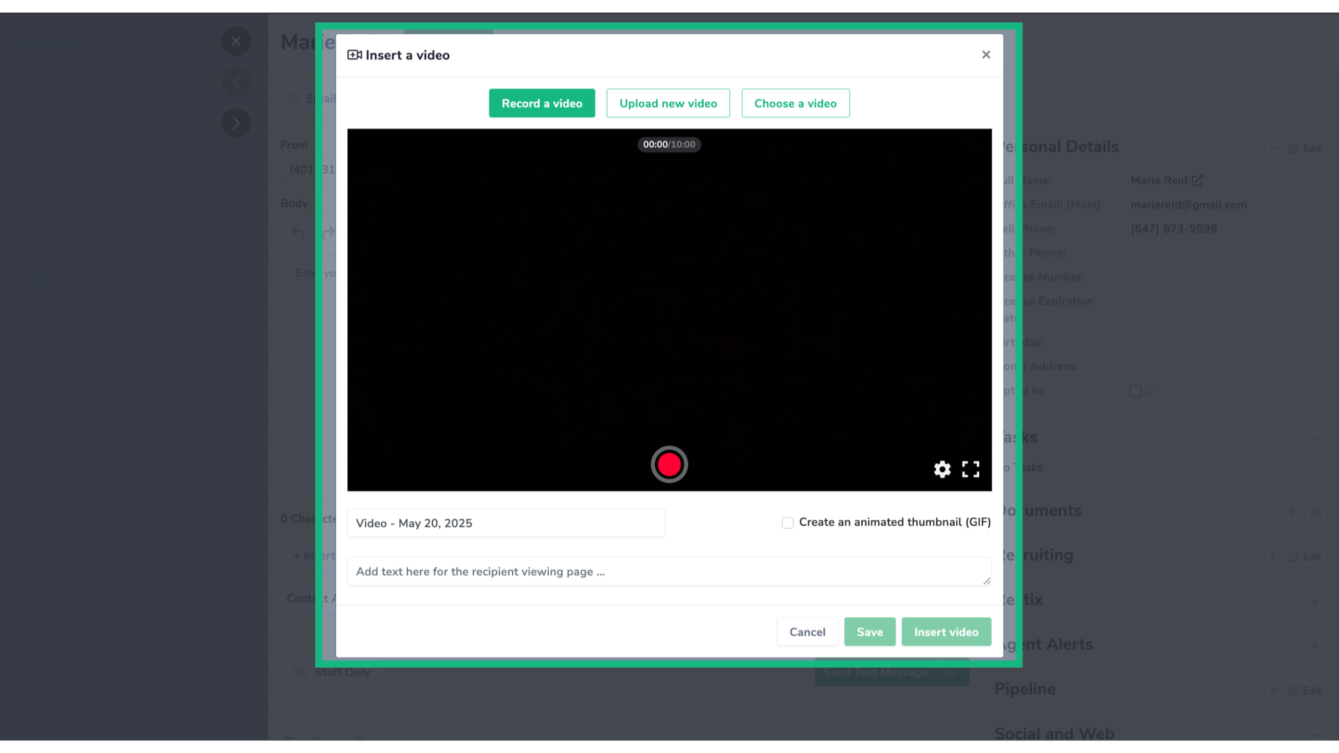 Record a new online video