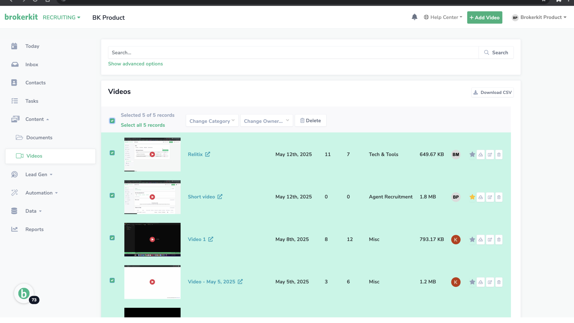 Bulk Actions