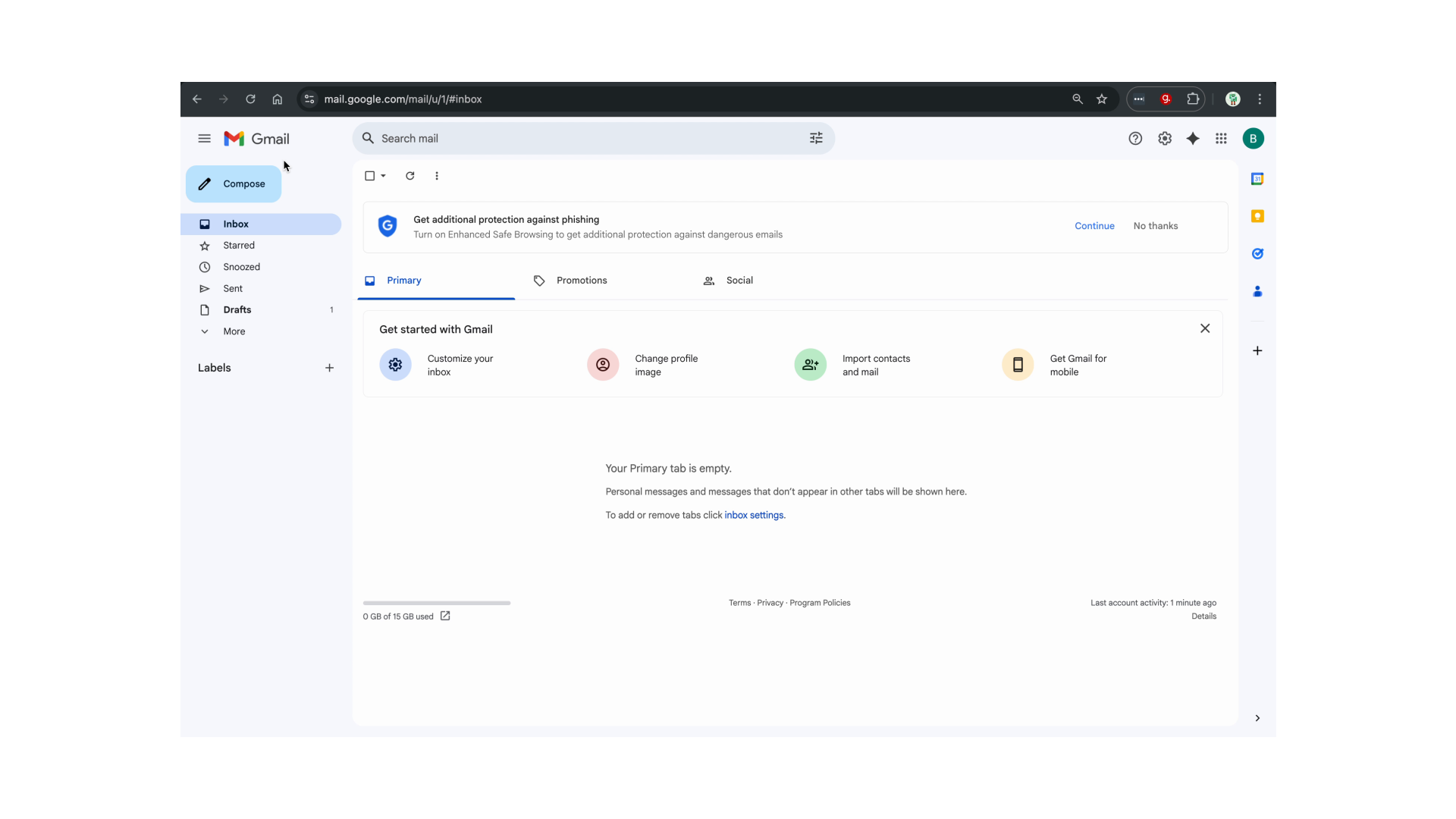 Go back to your Gmail inbox