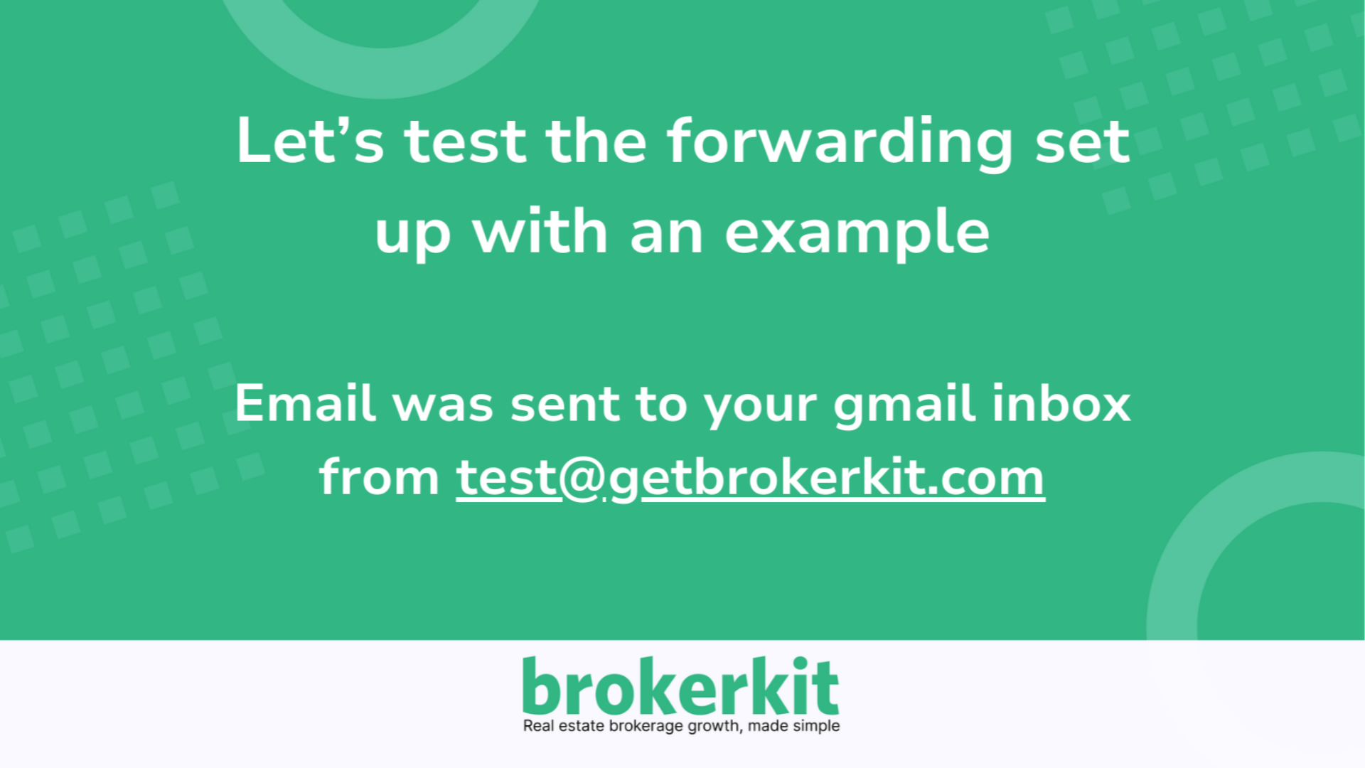 Example: Testing the Forwarding Setup