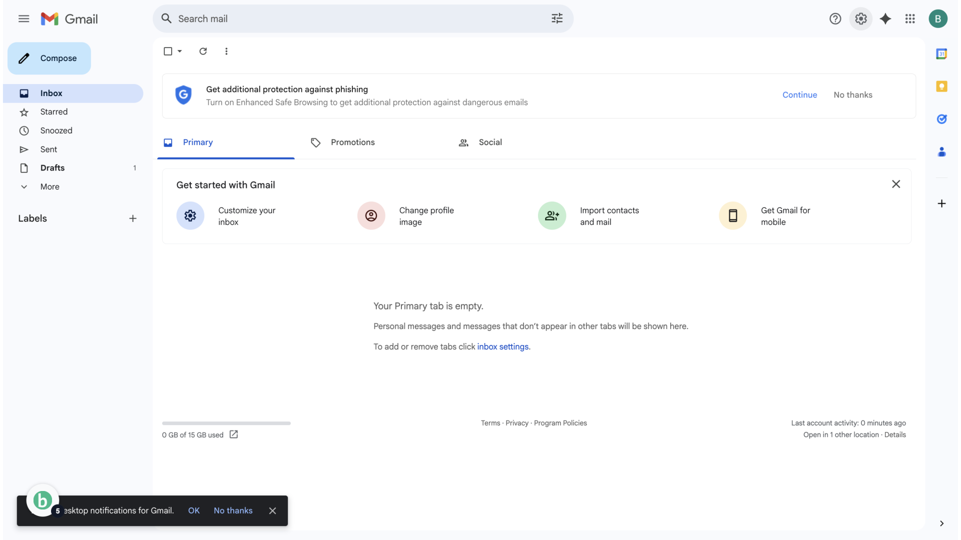 Go to your Gmail inbox